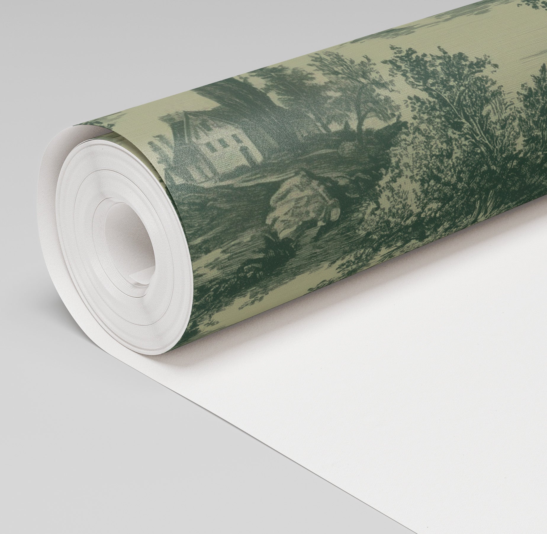 Forrest Ink Toile Wallpaper - Painted Paper