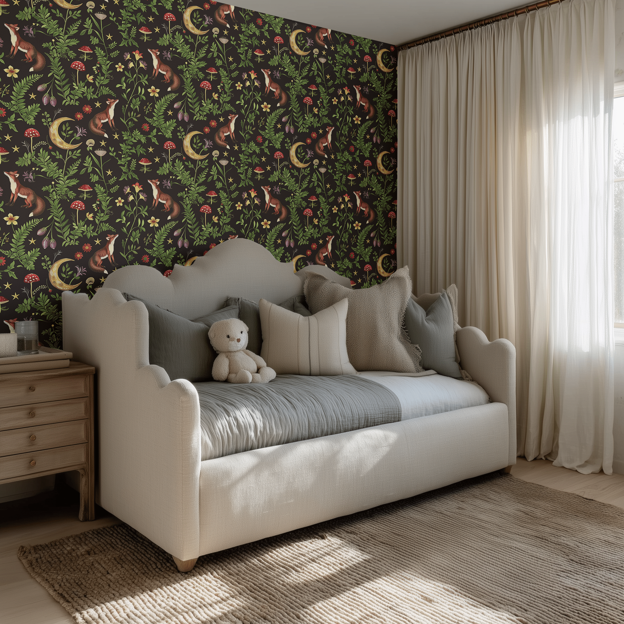 Foxfire Meadow Wallpaper - Painted Paper