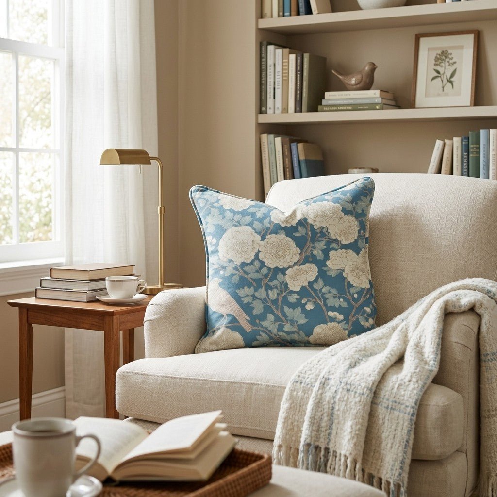 Frances Toile Throw Pillow - Hillcroft Home