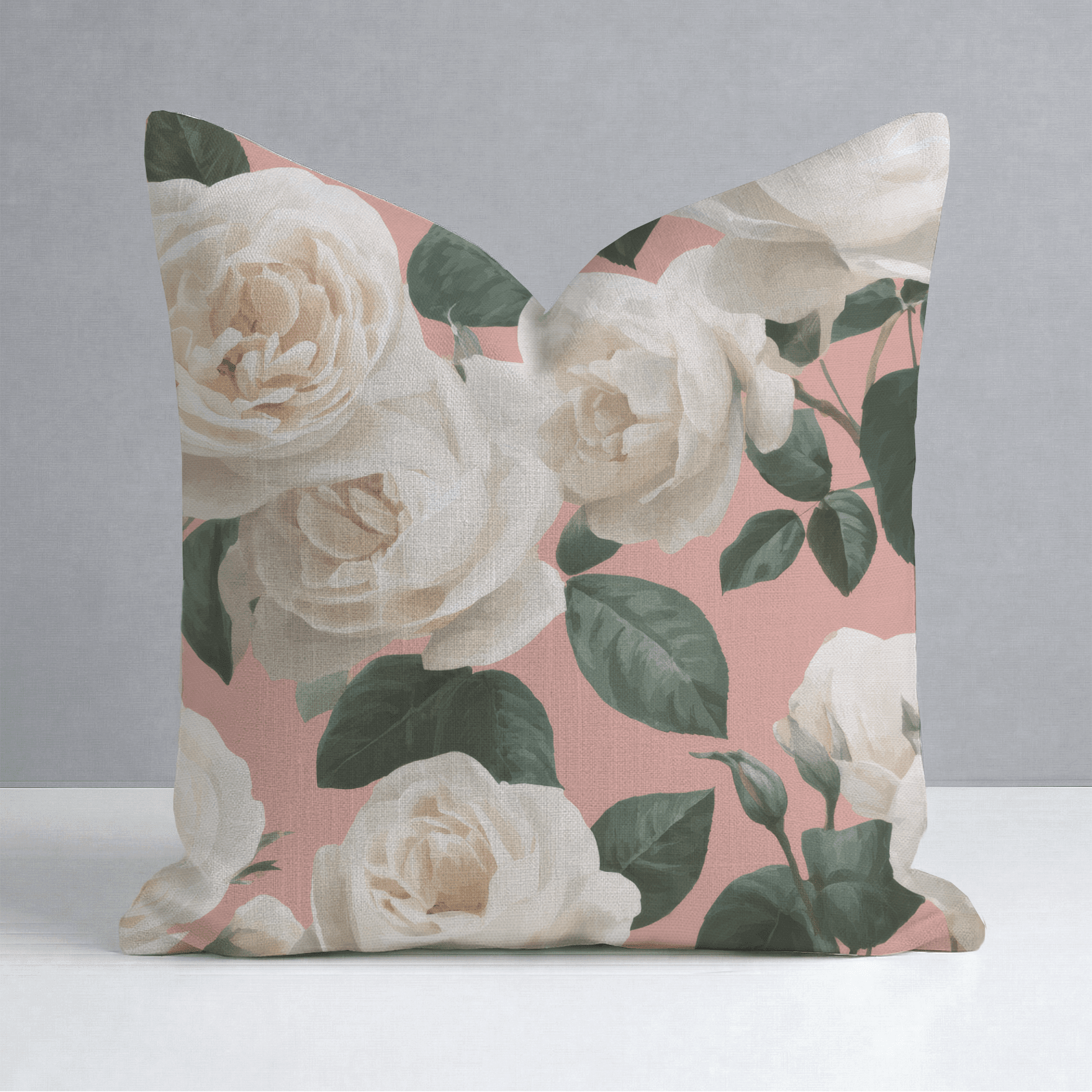 Fresh White Bloom Throw Pillow - Benton Lane Home - Lemon Park