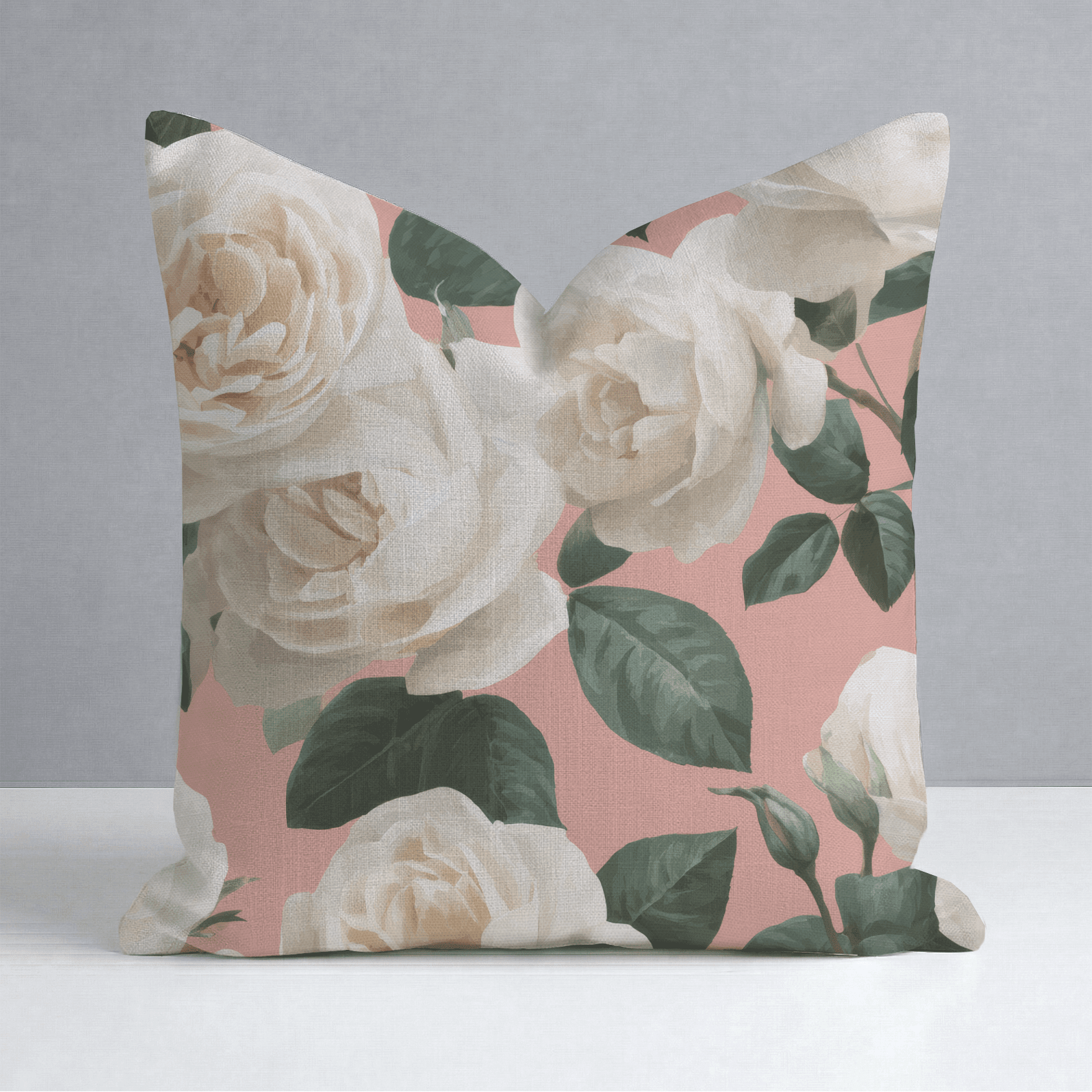 Fresh White Bloom Throw Pillow - Benton Lane Home - Lemon Park