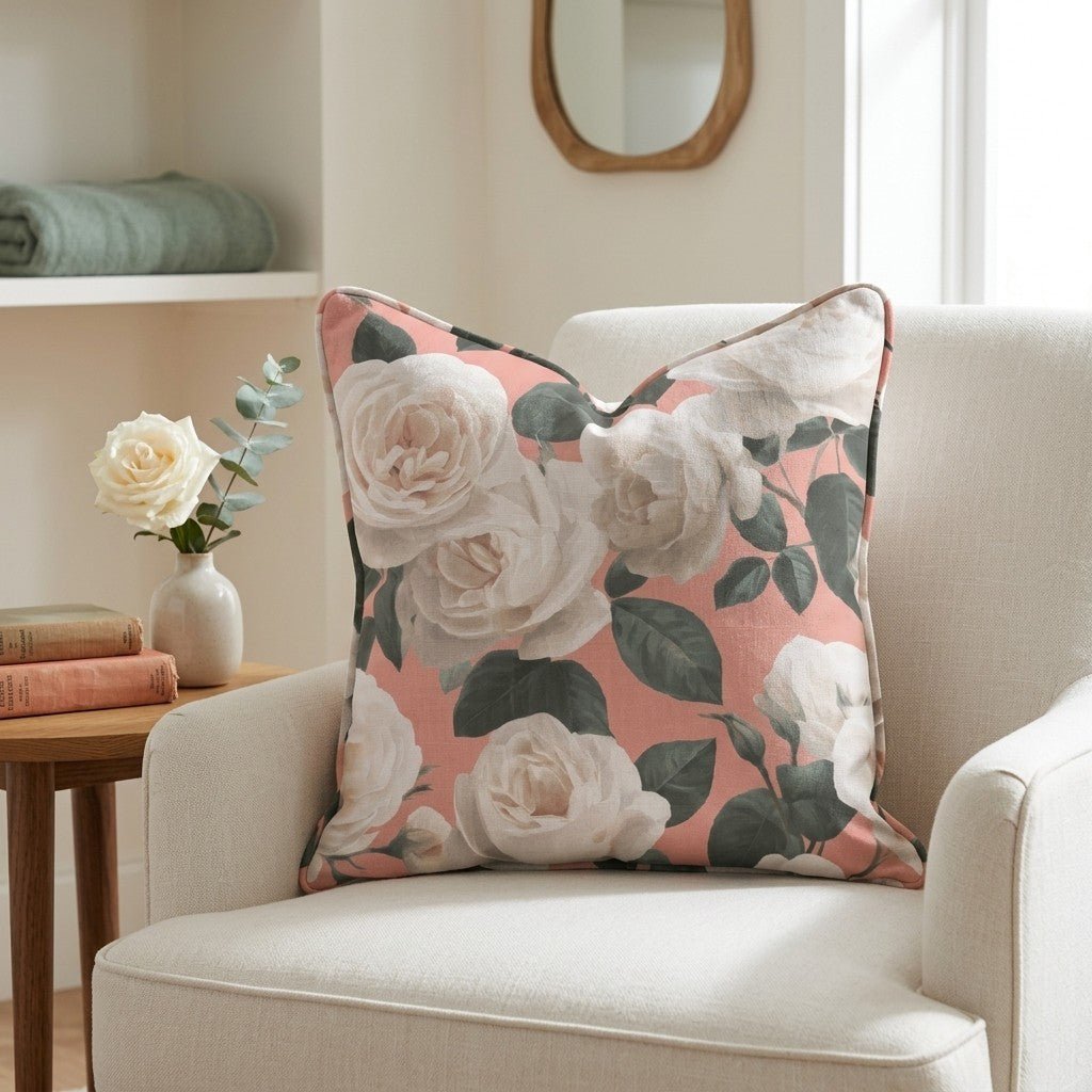 Fresh White Bloom Throw Pillow - Benton Lane Home - Lemon Park