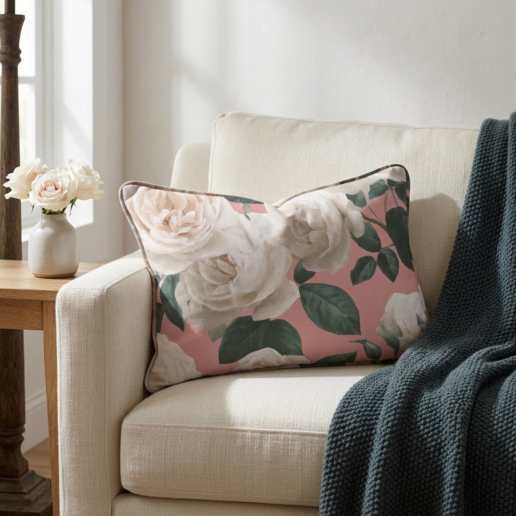 Fresh White Bloom Throw Pillow - Benton Lane Home - Lemon Park