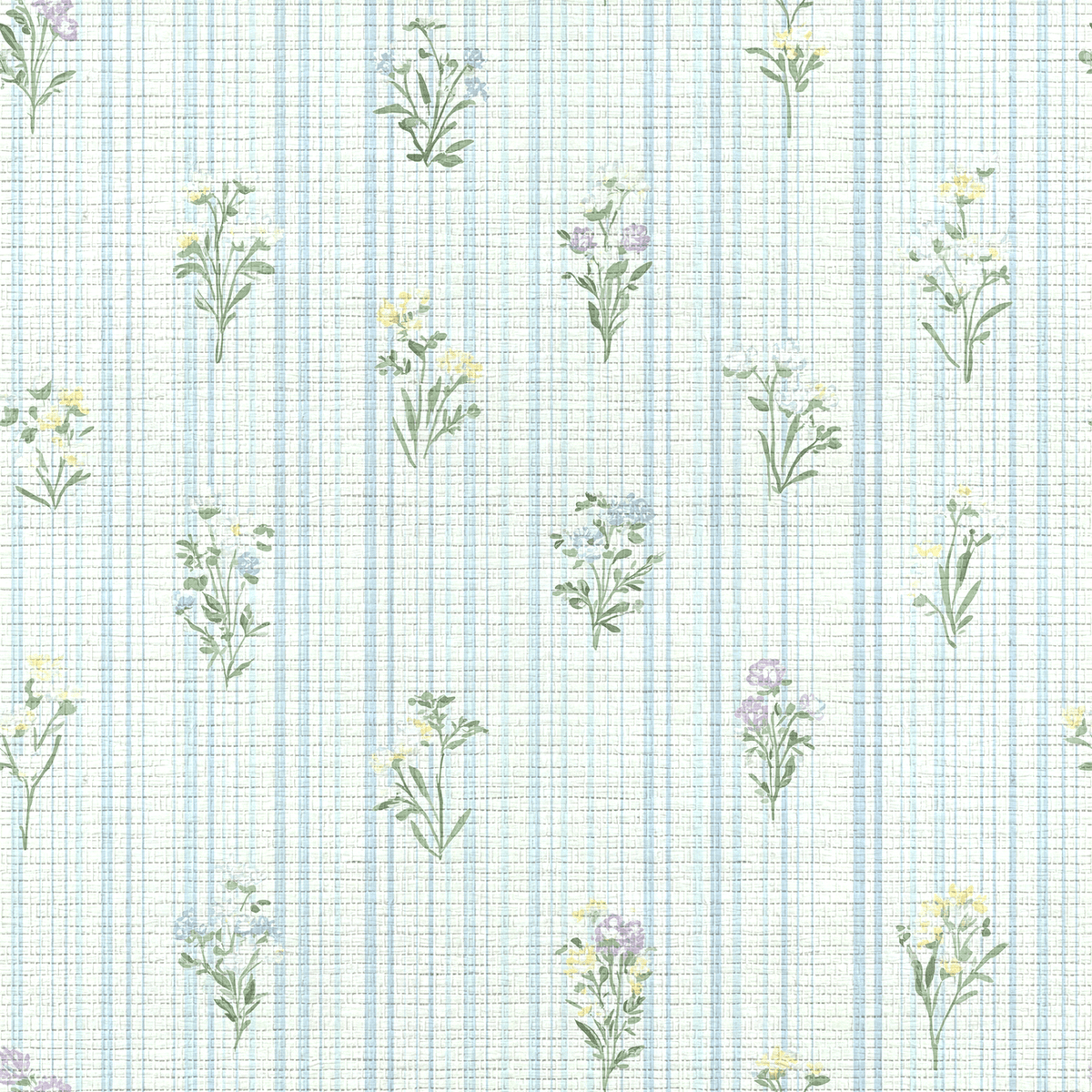 Front Row Floral Faux Grasscloth Wallpaper - Lemon Park