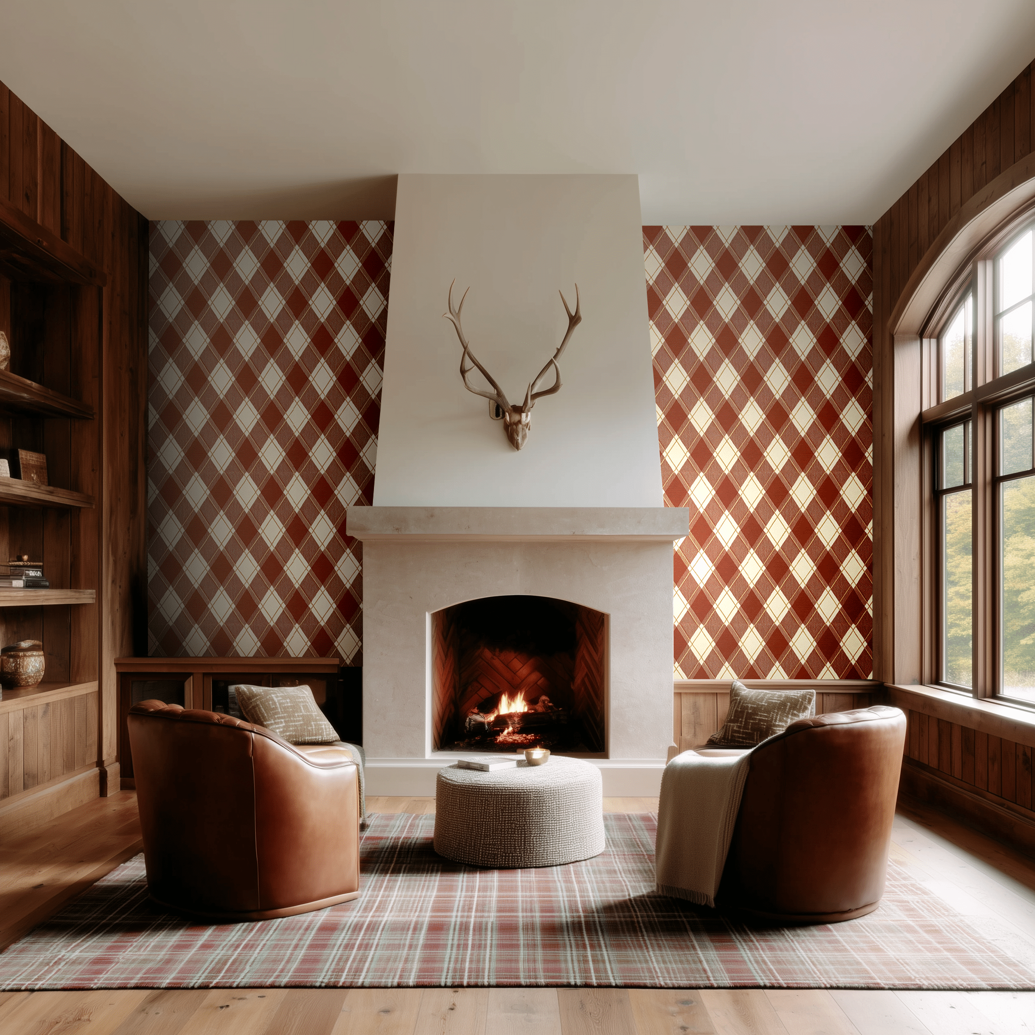 Frontier Argyle Wallpaper - Benton Lane Home - Painted Paper