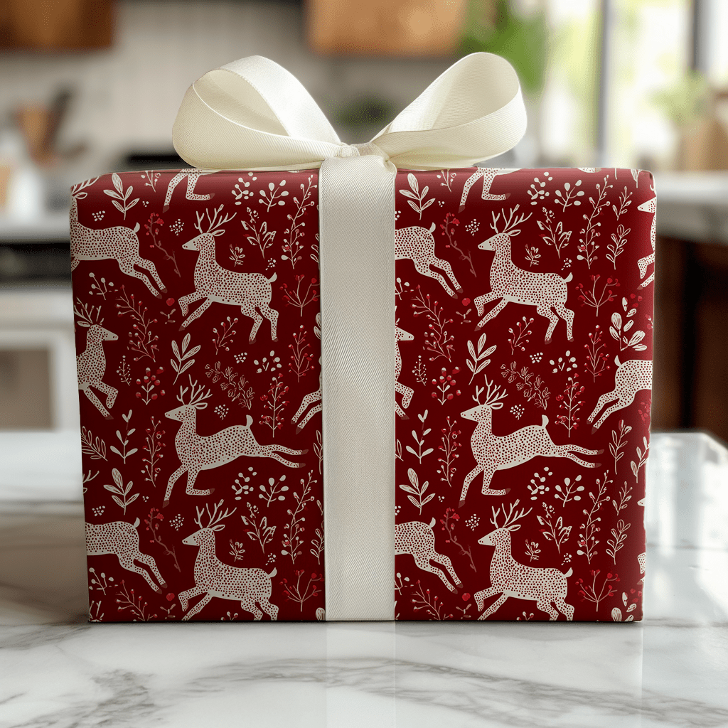 Frosted Antlers - Wrapping Paper - Benton Lane Home - Lemon Park