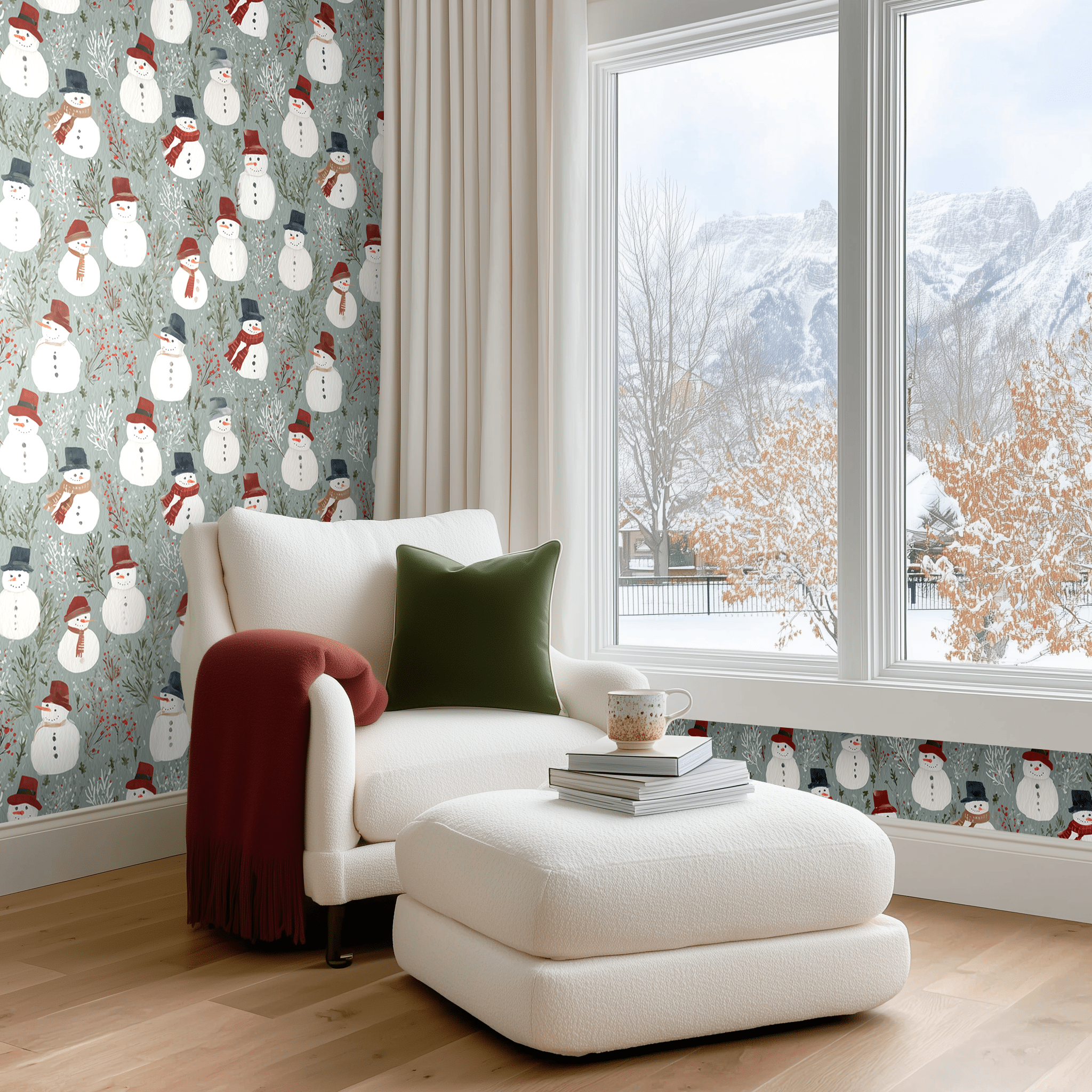 Frosted Companions Wallpaper - Benton Lane Home - Painted Paper
