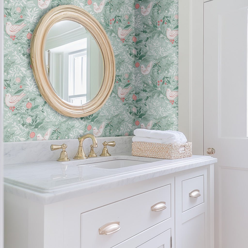 Frosted Flock Wallpaper - Benton Lane Home - Lemon Park