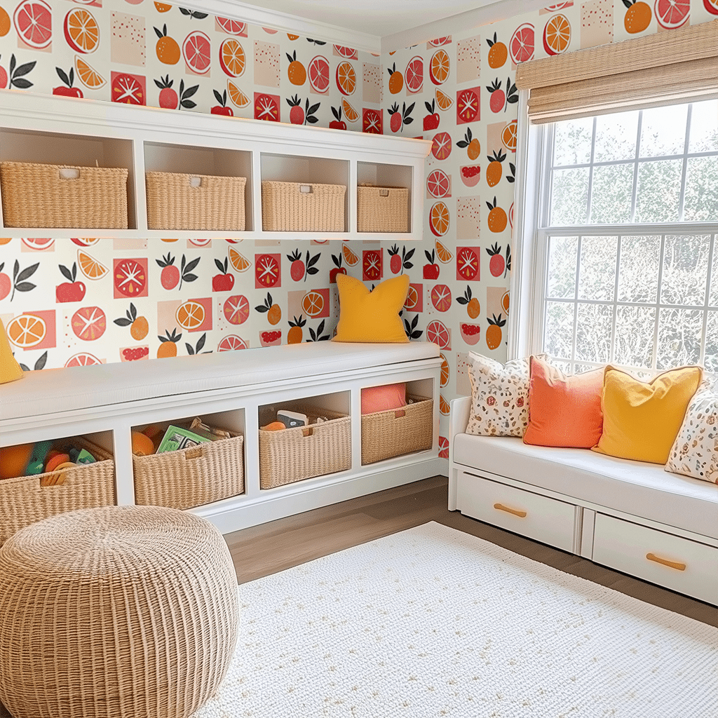 Fruit Loop Wallpaper - Benton Lane Home - Painted Paper