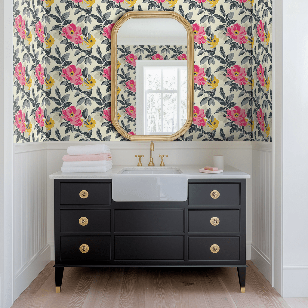 Fuchsia Bloom Wallpaper - Benton Lane Home - Lemon Park