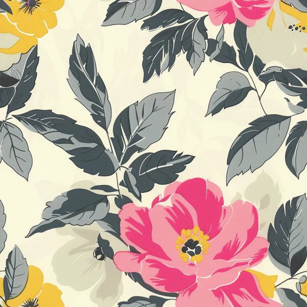Fuchsia Bloom Wallpaper - Benton Lane Home - Lemon Park