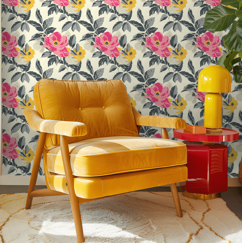 Fuchsia Bloom Wallpaper - Benton Lane Home - Lemon Park