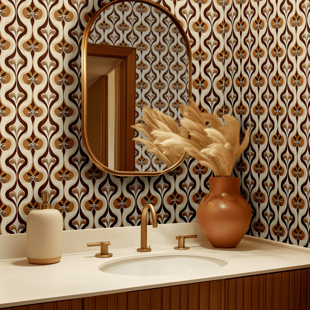 Funky Flow Wallpaper - Benton Lane Home - Painted Paper