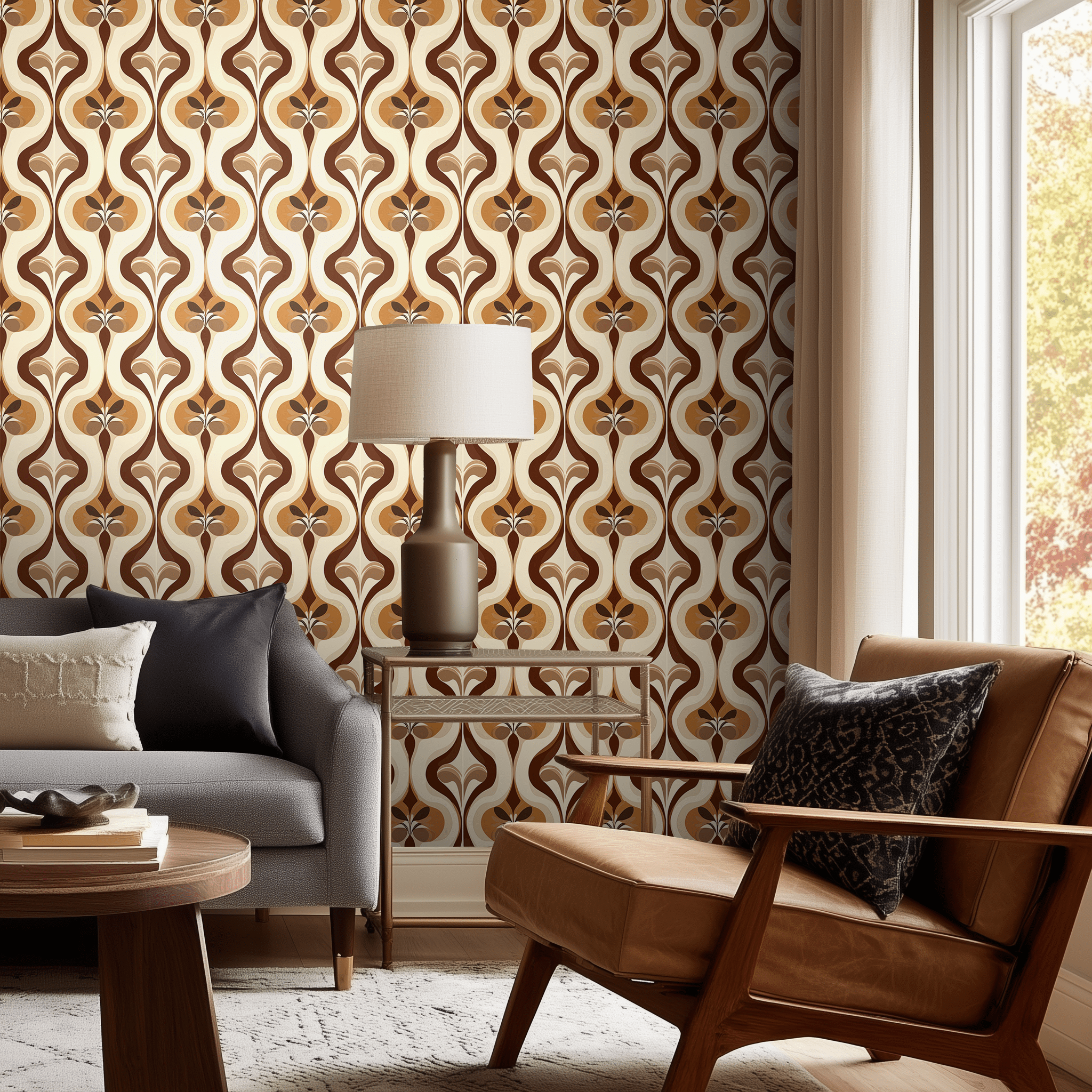 Funky Flow Wallpaper - Benton Lane Home - Painted Paper