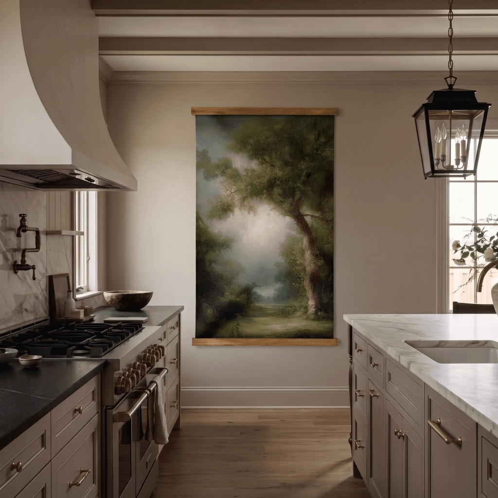 Garden at Nightfall - Tapestry - Benton Lane Home - Painted Paper