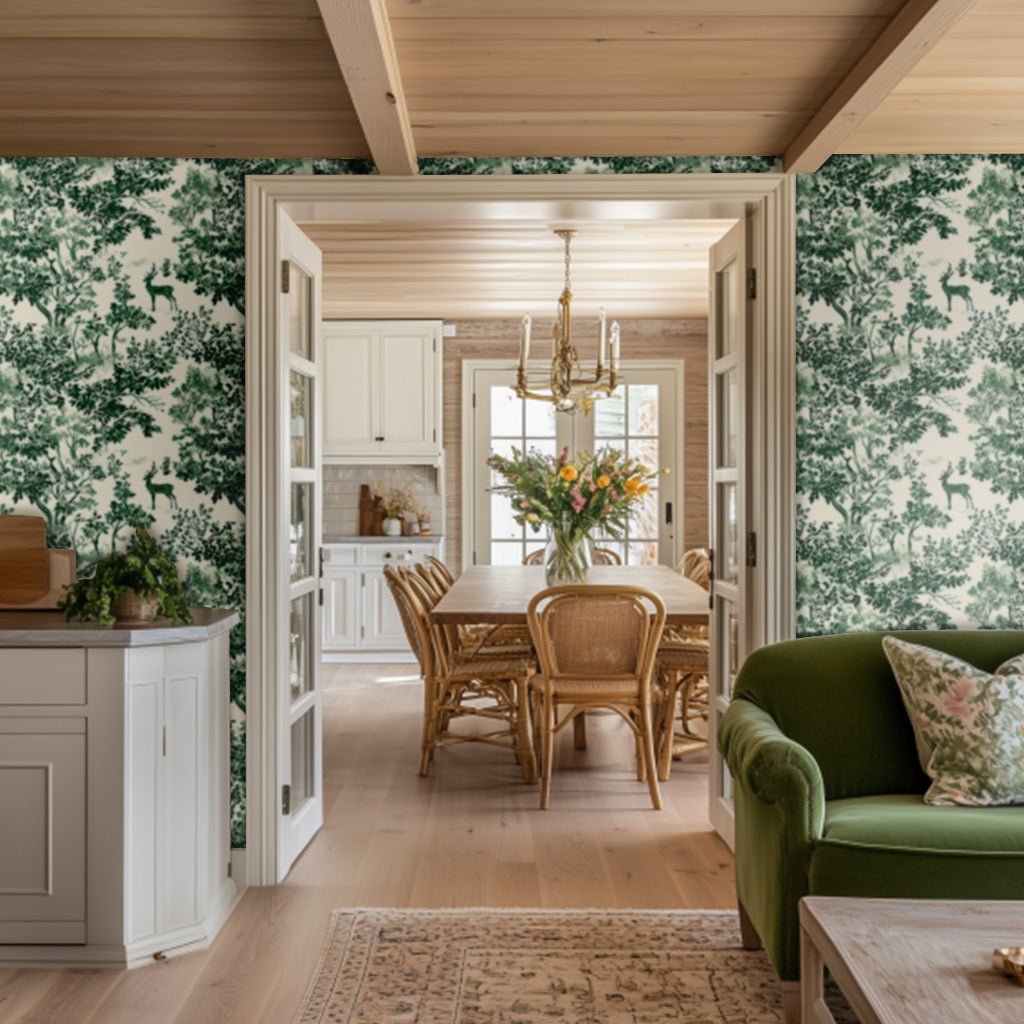 Garden Gathering Wallpaper - Benton Lane Home - Painted Paper