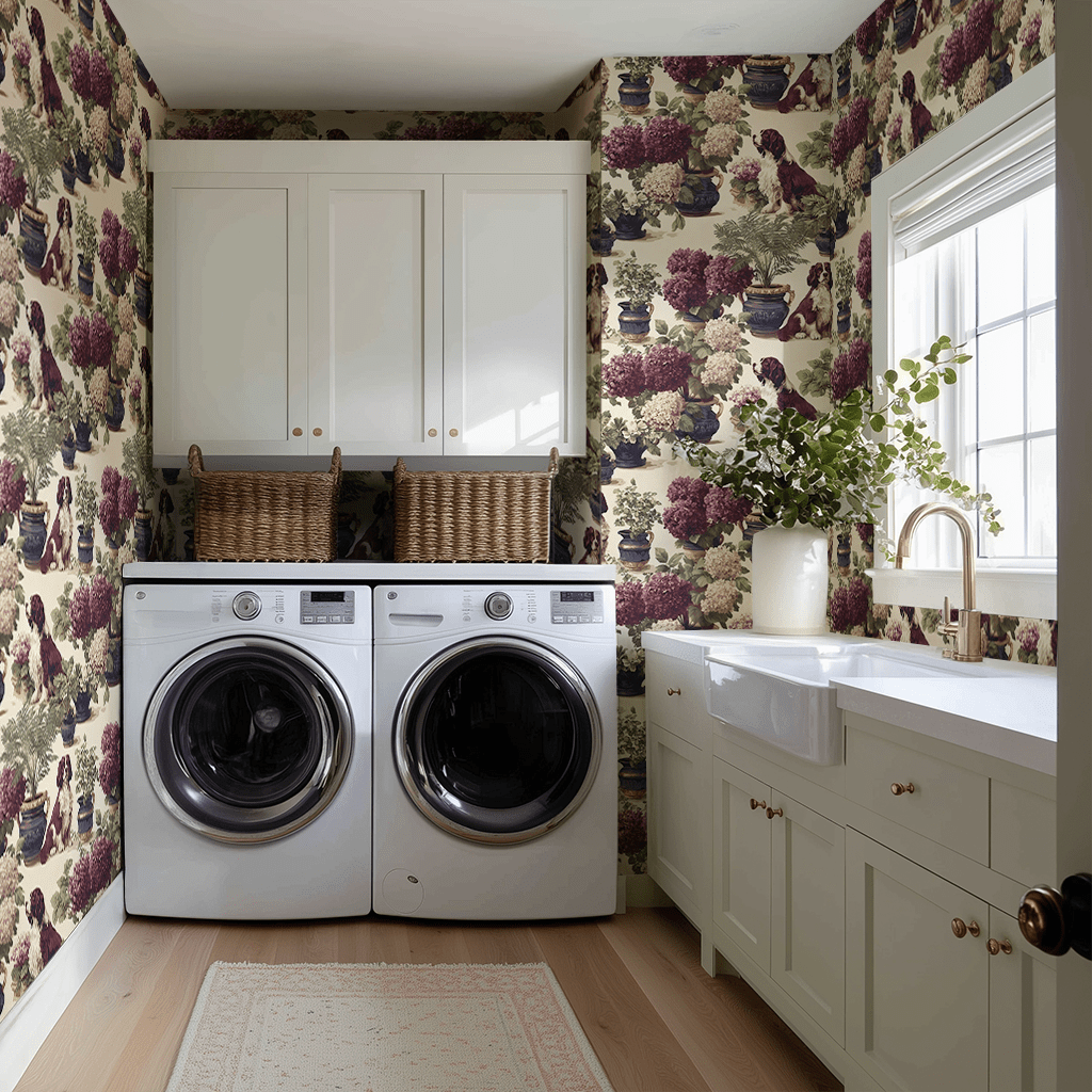 Garden Guard Wallpaper - Benton Lane Home - Painted Paper