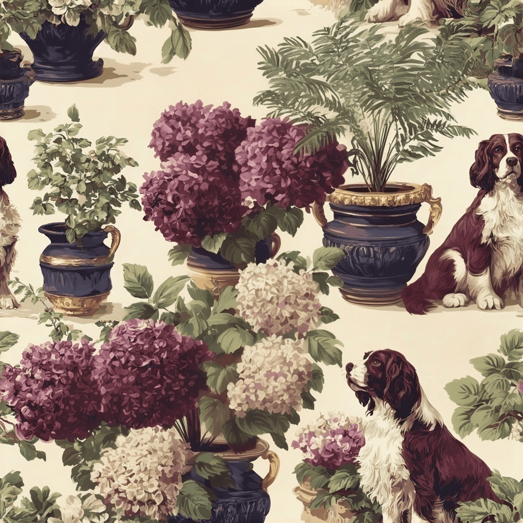Garden Guard Wallpaper - Benton Lane Home - Painted Paper