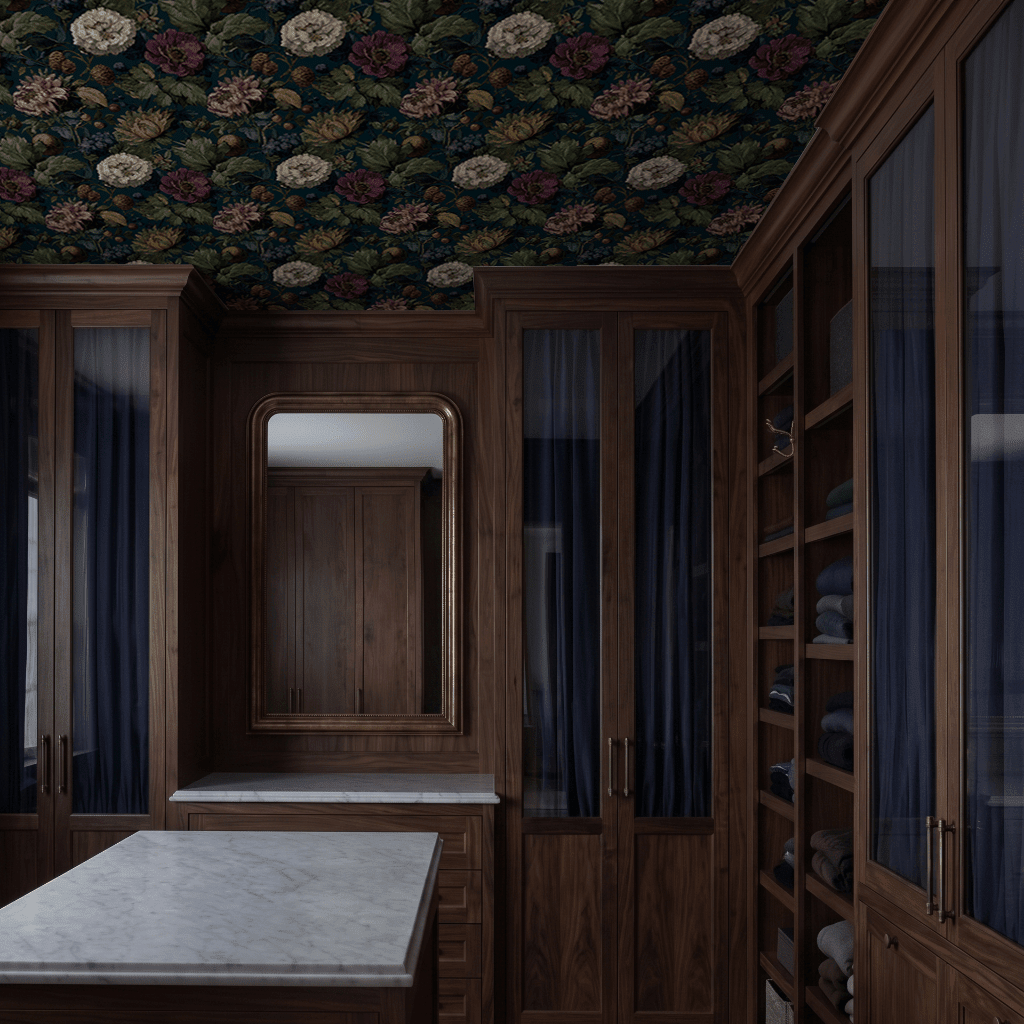 Garden Night Wallpaper - Benton Lane Home - Painted Paper