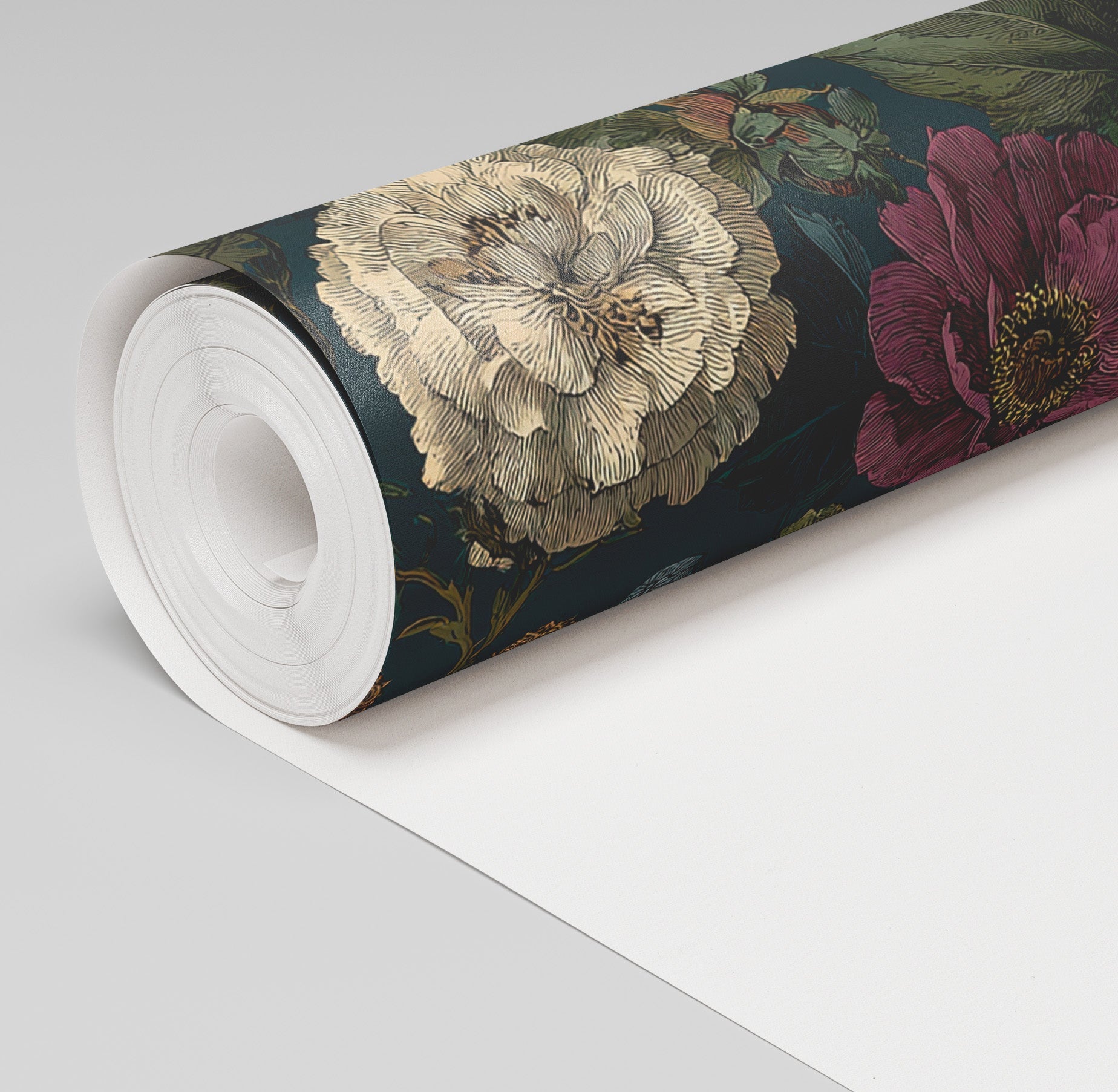 Garden Night Wallpaper - Painted Paper