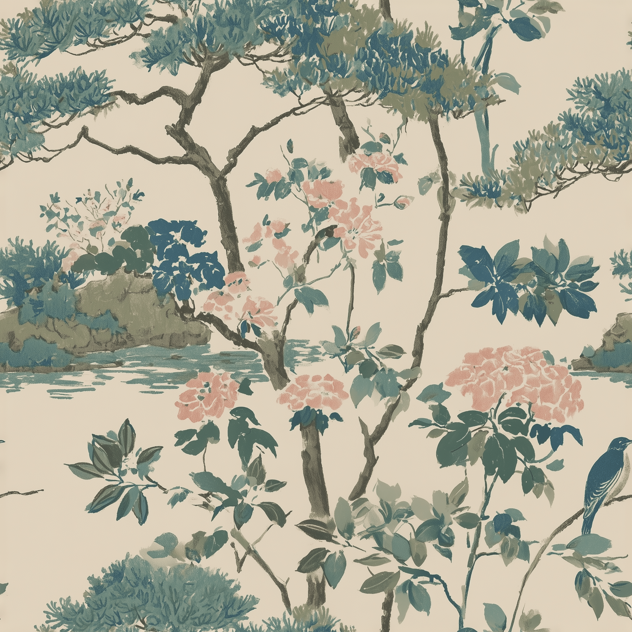 Garden Pavillion Wallpaper - Benton Lane Home - Benton Lane