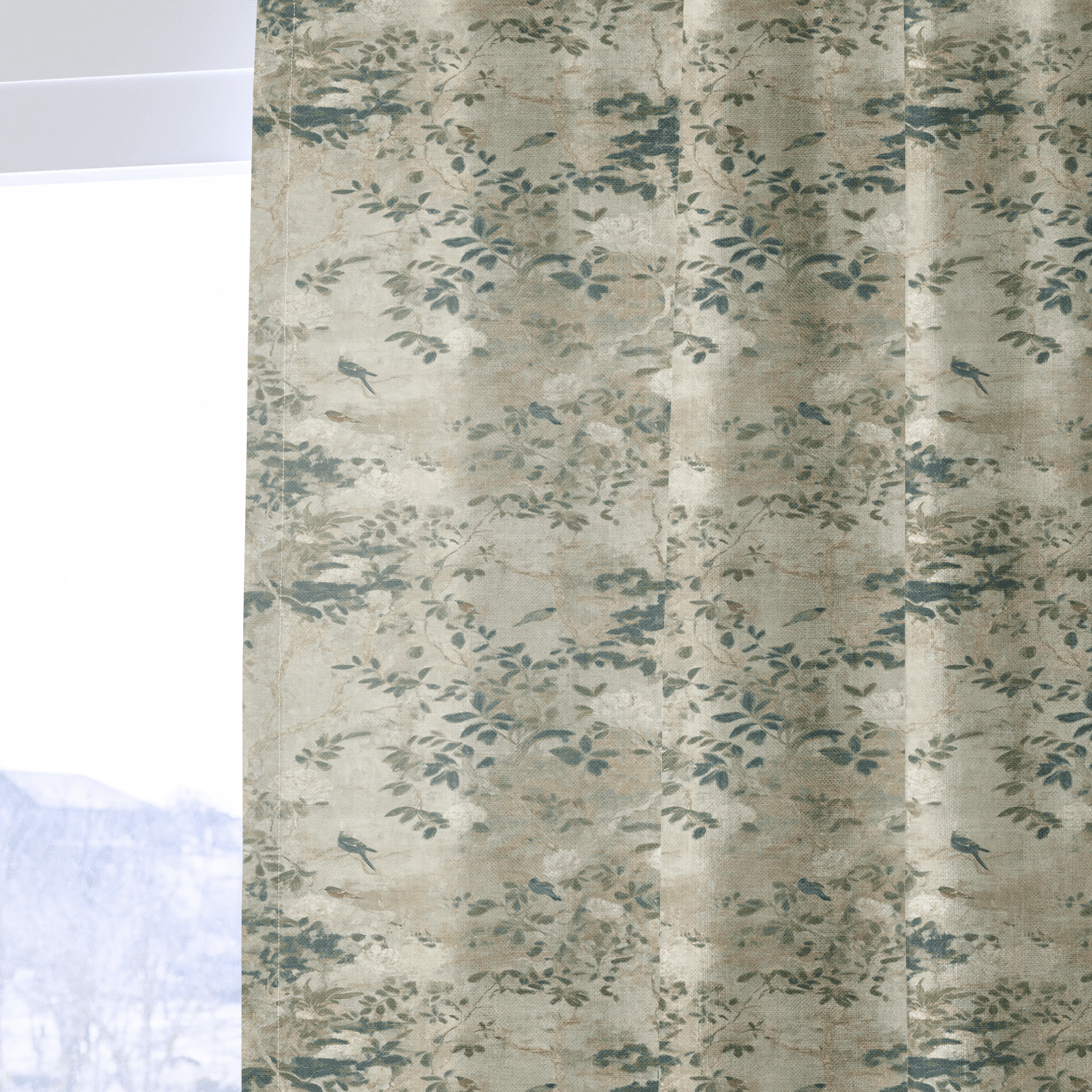 Garden Study - Drapery - Benton Lane Home - Lemon Park