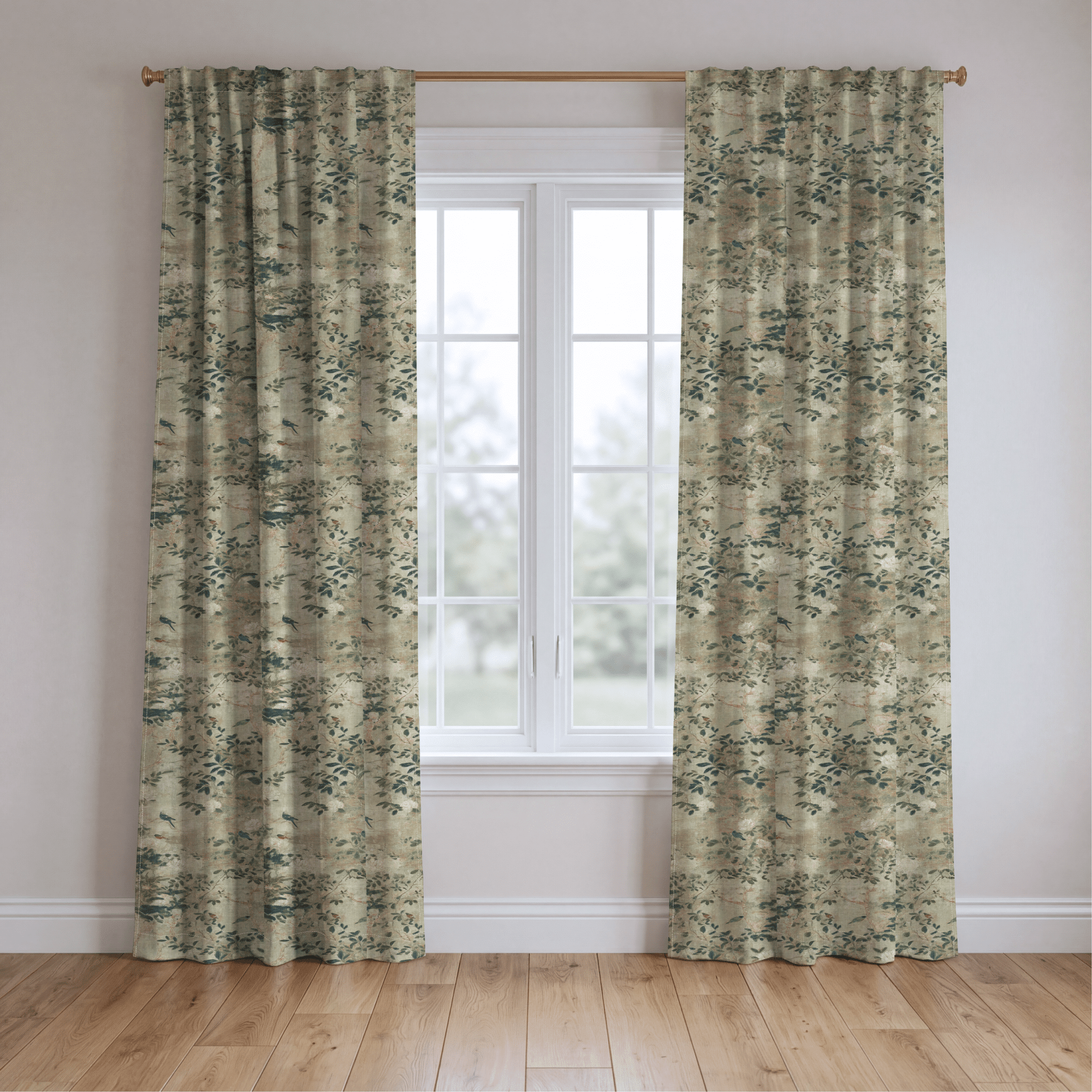 Garden Study - Drapery - Benton Lane Home - Lemon Park