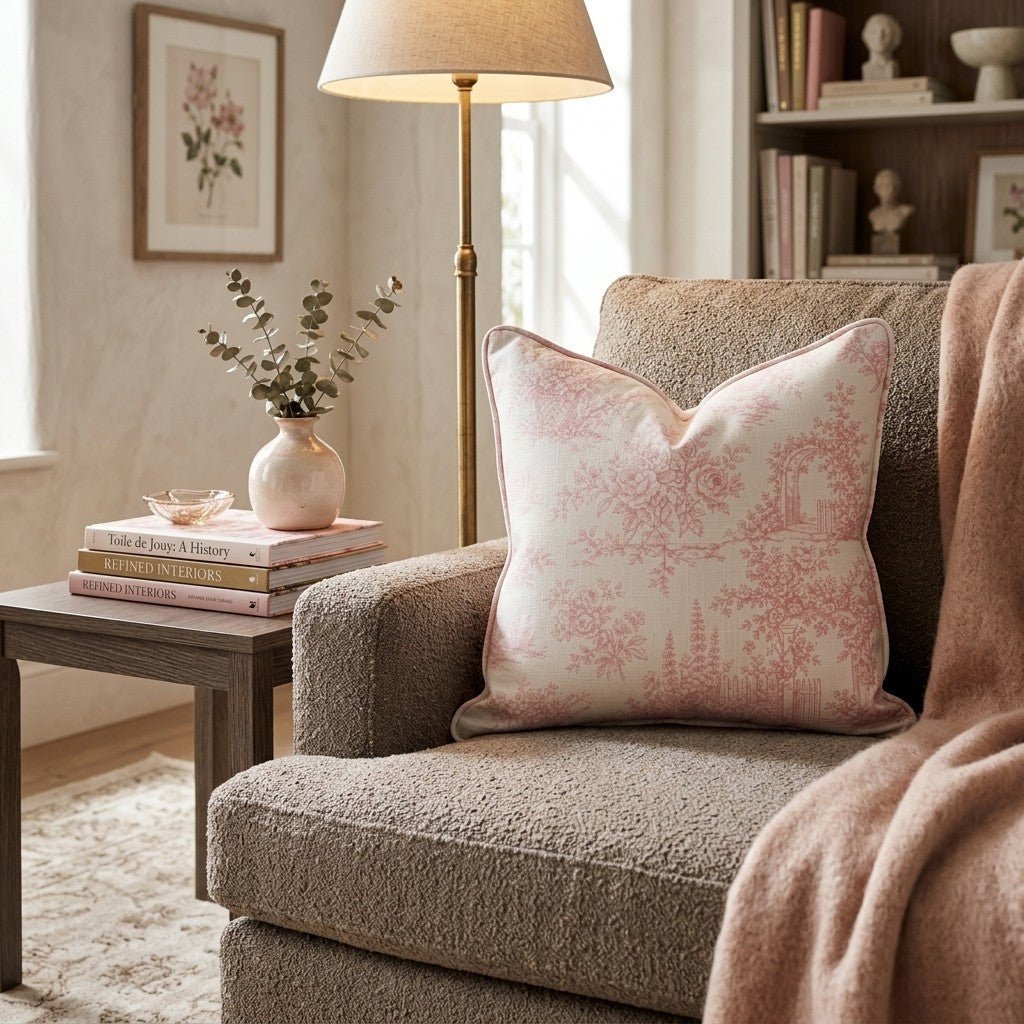 Garden Toile Throw Pillow - Benton Lane Home - Hillcroft Home