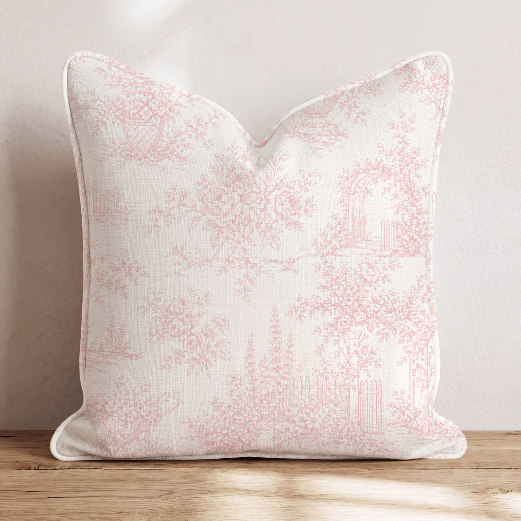 Garden Toile Throw Pillow - Benton Lane Home - Hillcroft Home