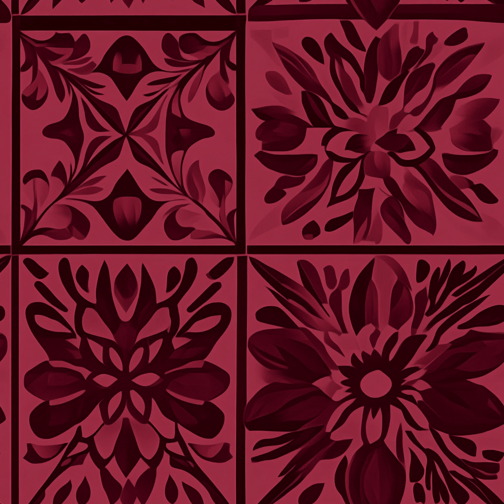 Garnet Mosaic Wallpaper - Benton Lane Home - Painted Paper