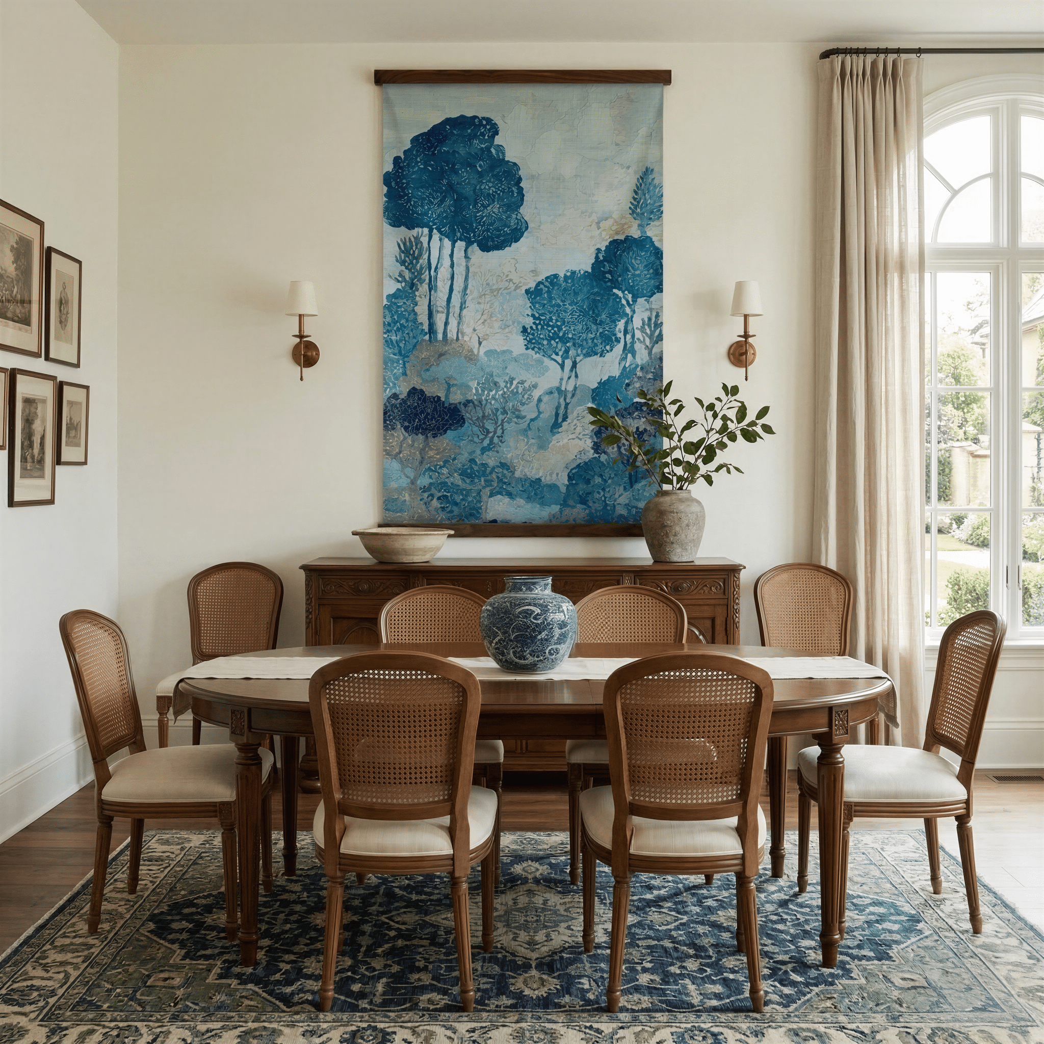 Gathered Grove (Blue) - Tapestry - Benton Lane Home - Lemon Park