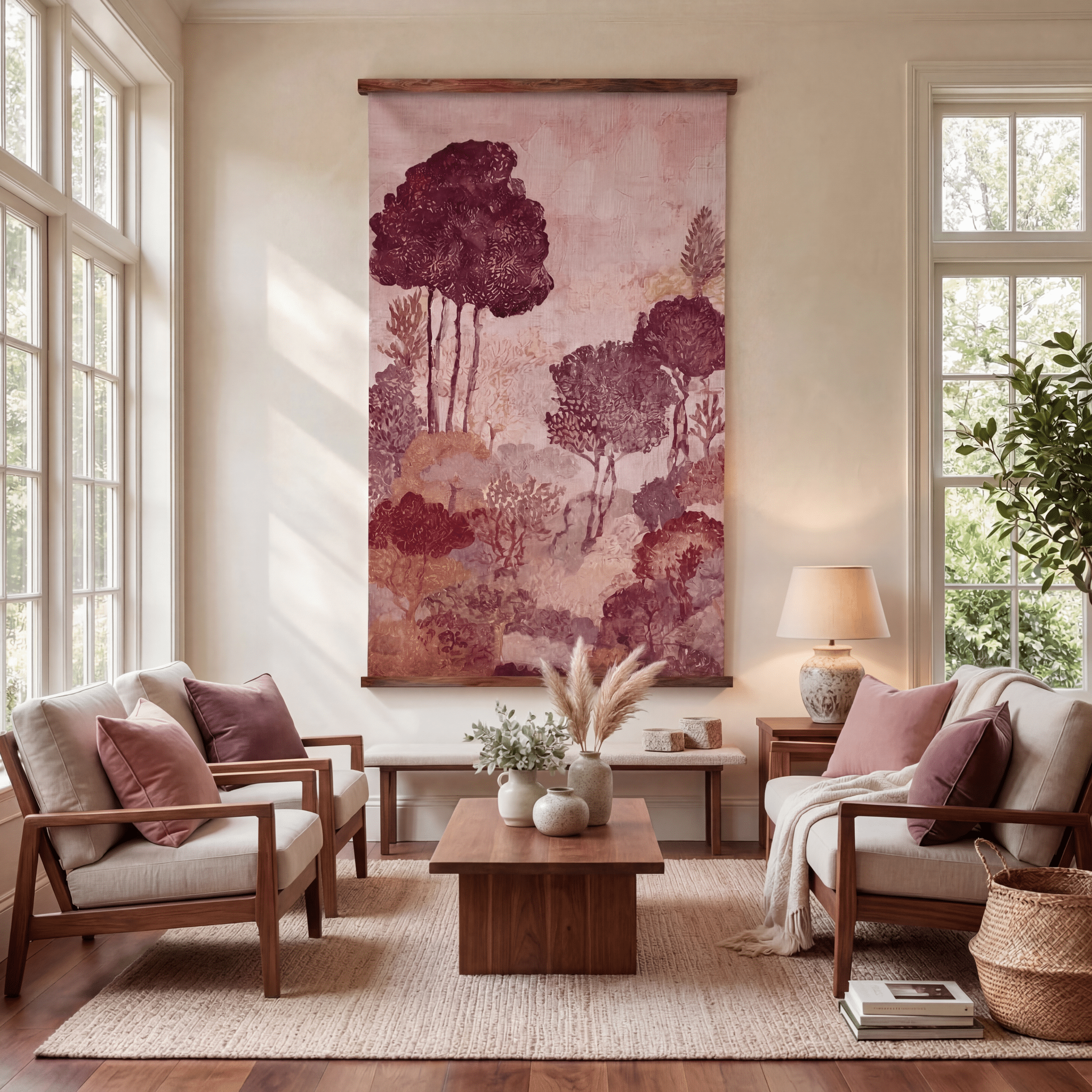 Gathered Grove (Pink) - Tapestry - Benton Lane Home - Lemon Park