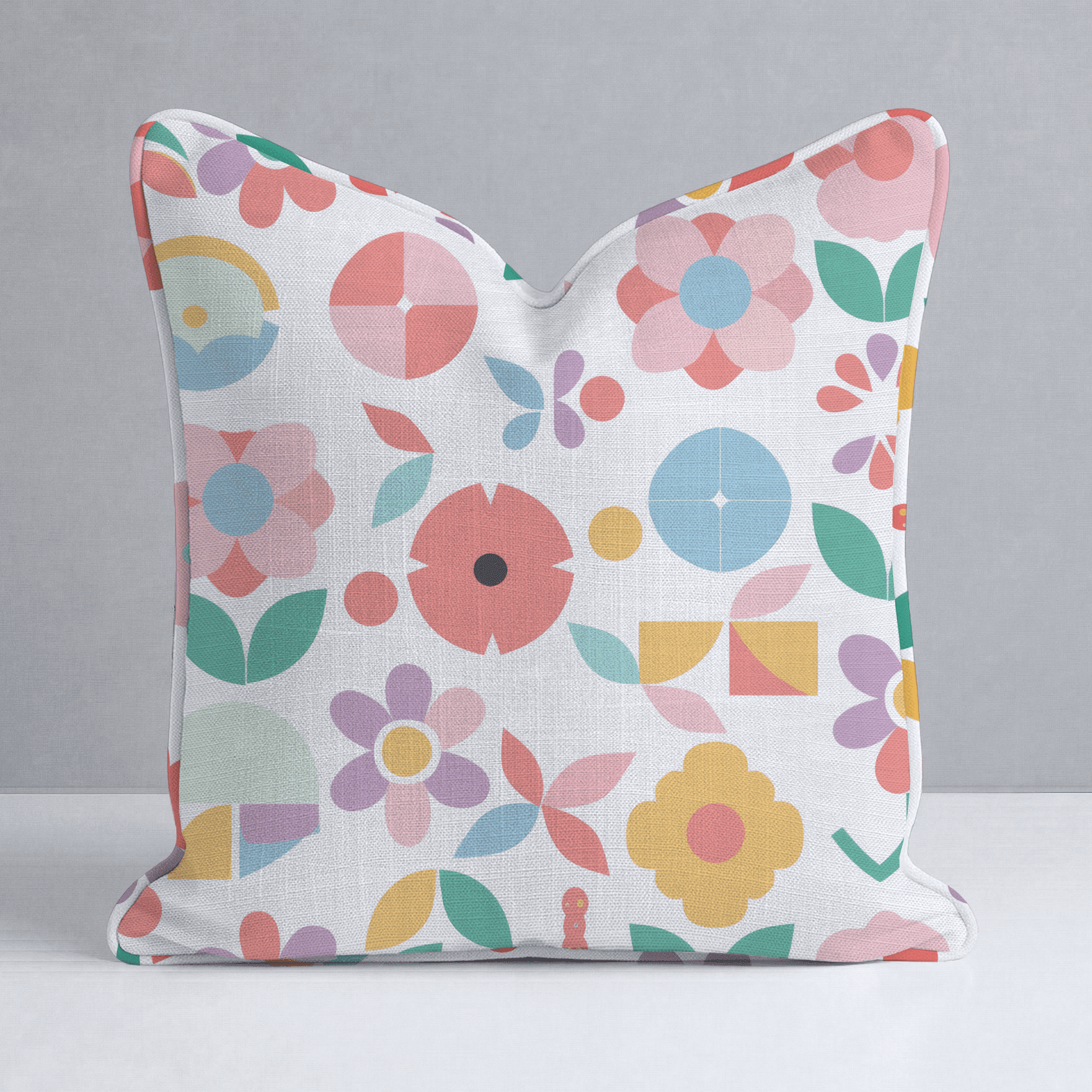 Geoflora Throw Pillow - Benton Lane Home - Lemon Park