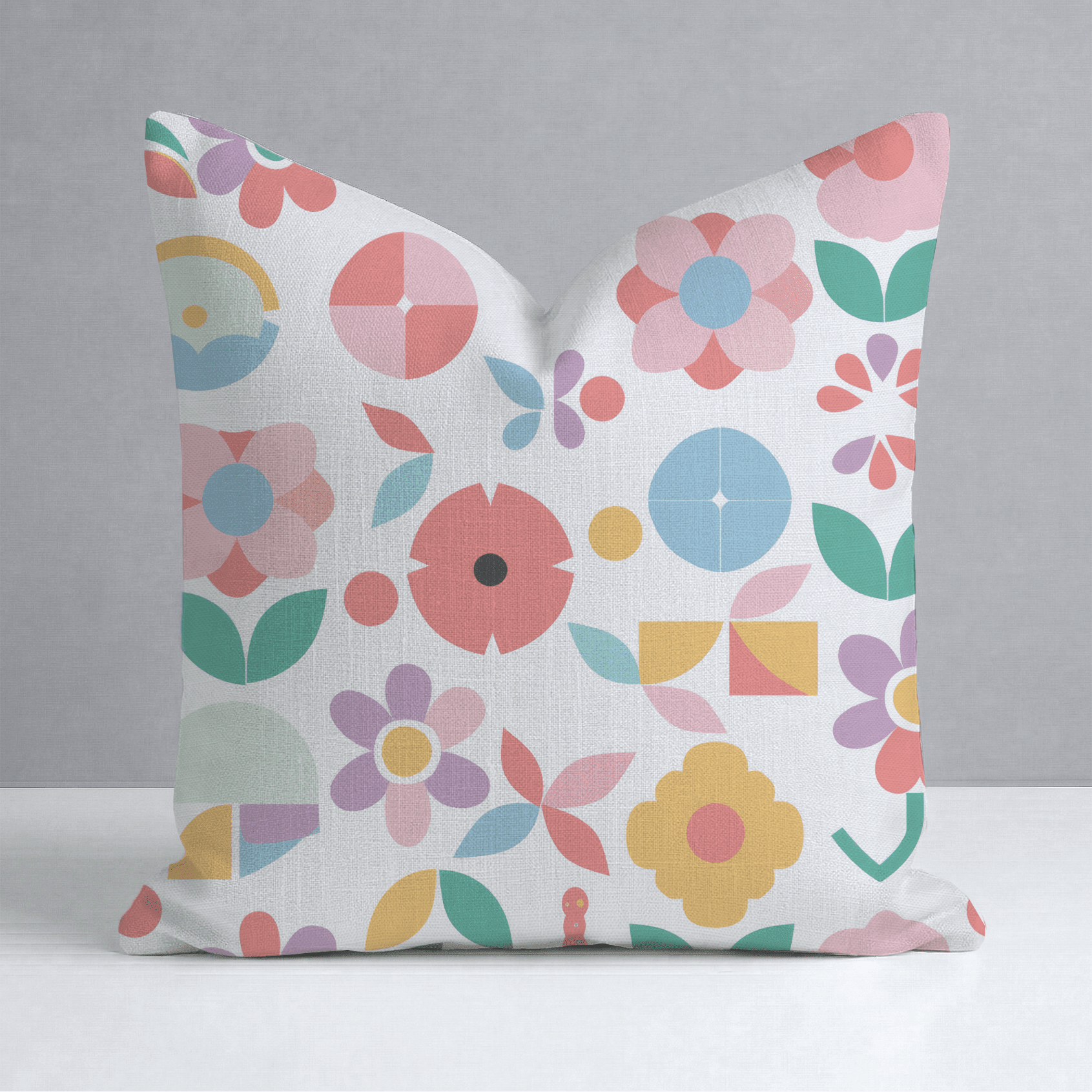 Geoflora Throw Pillow - Benton Lane Home - Lemon Park
