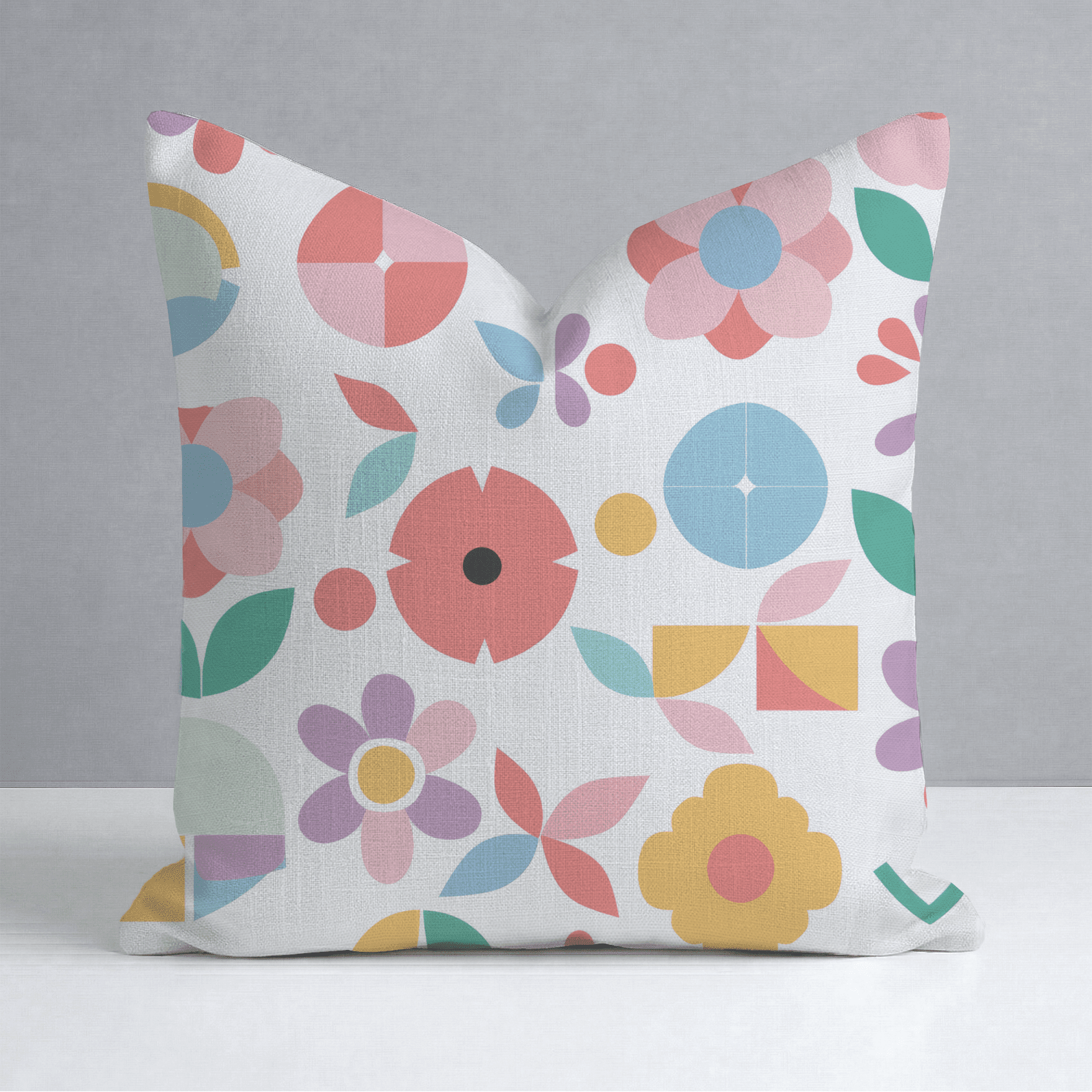 Geoflora Throw Pillow - Benton Lane Home - Lemon Park