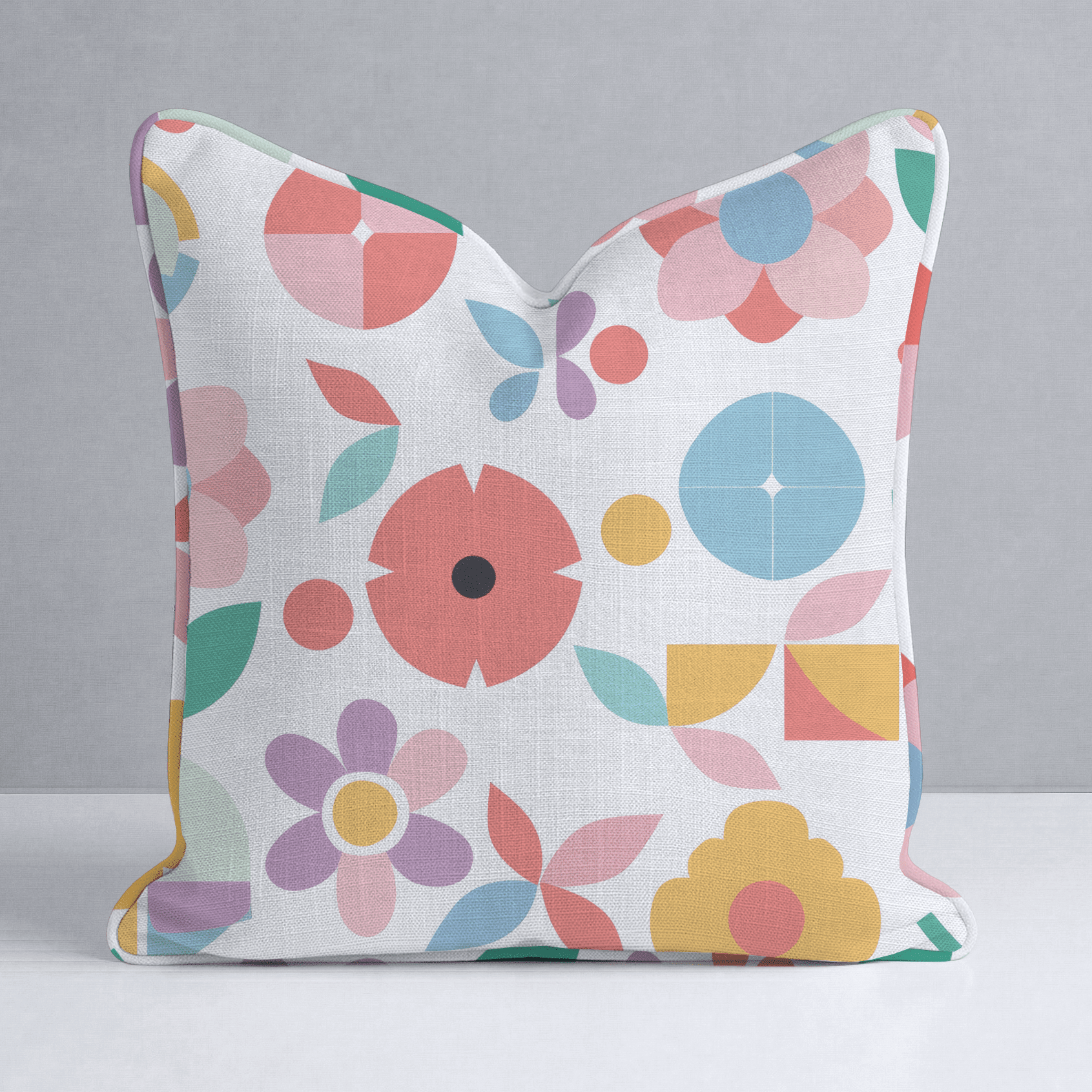 Geoflora Throw Pillow - Benton Lane Home - Lemon Park