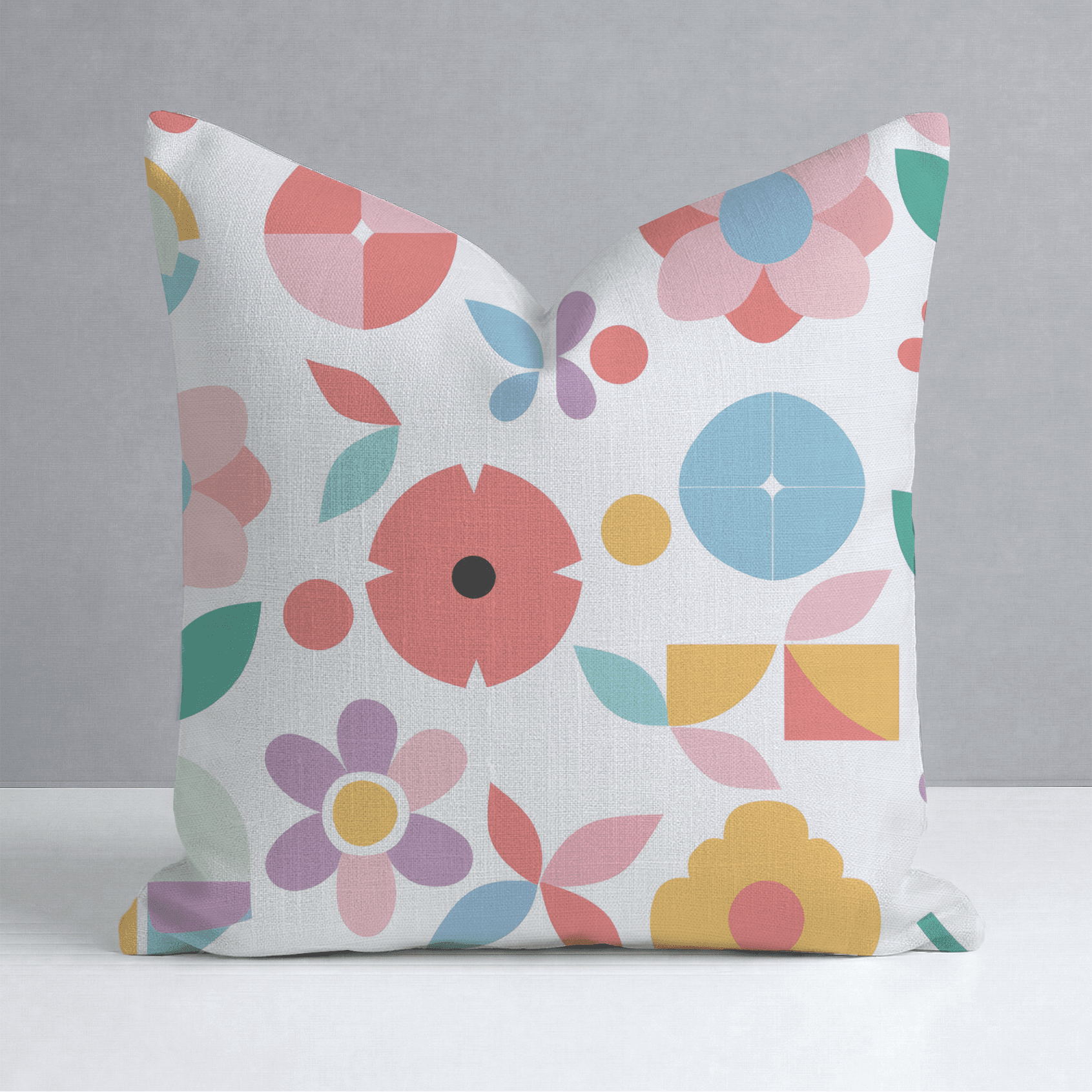 Geoflora Throw Pillow - Benton Lane Home - Lemon Park