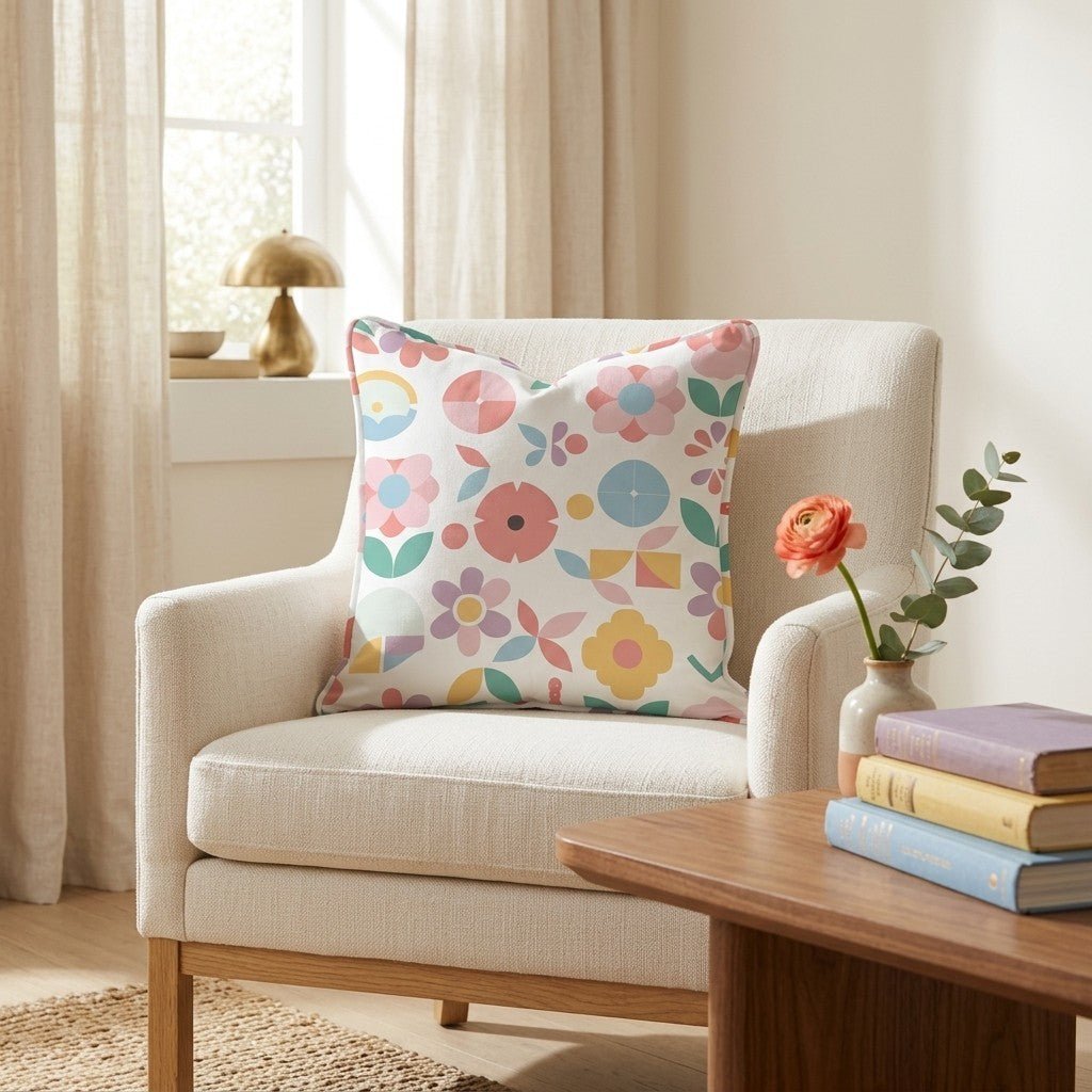 Geoflora Throw Pillow - Benton Lane Home - Lemon Park