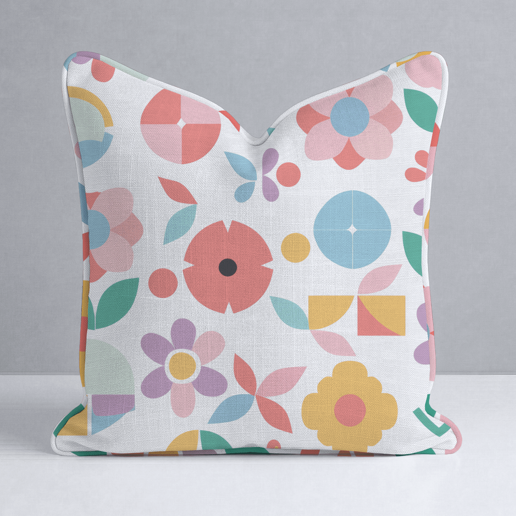 Geoflora Throw Pillow - Benton Lane Home - Lemon Park