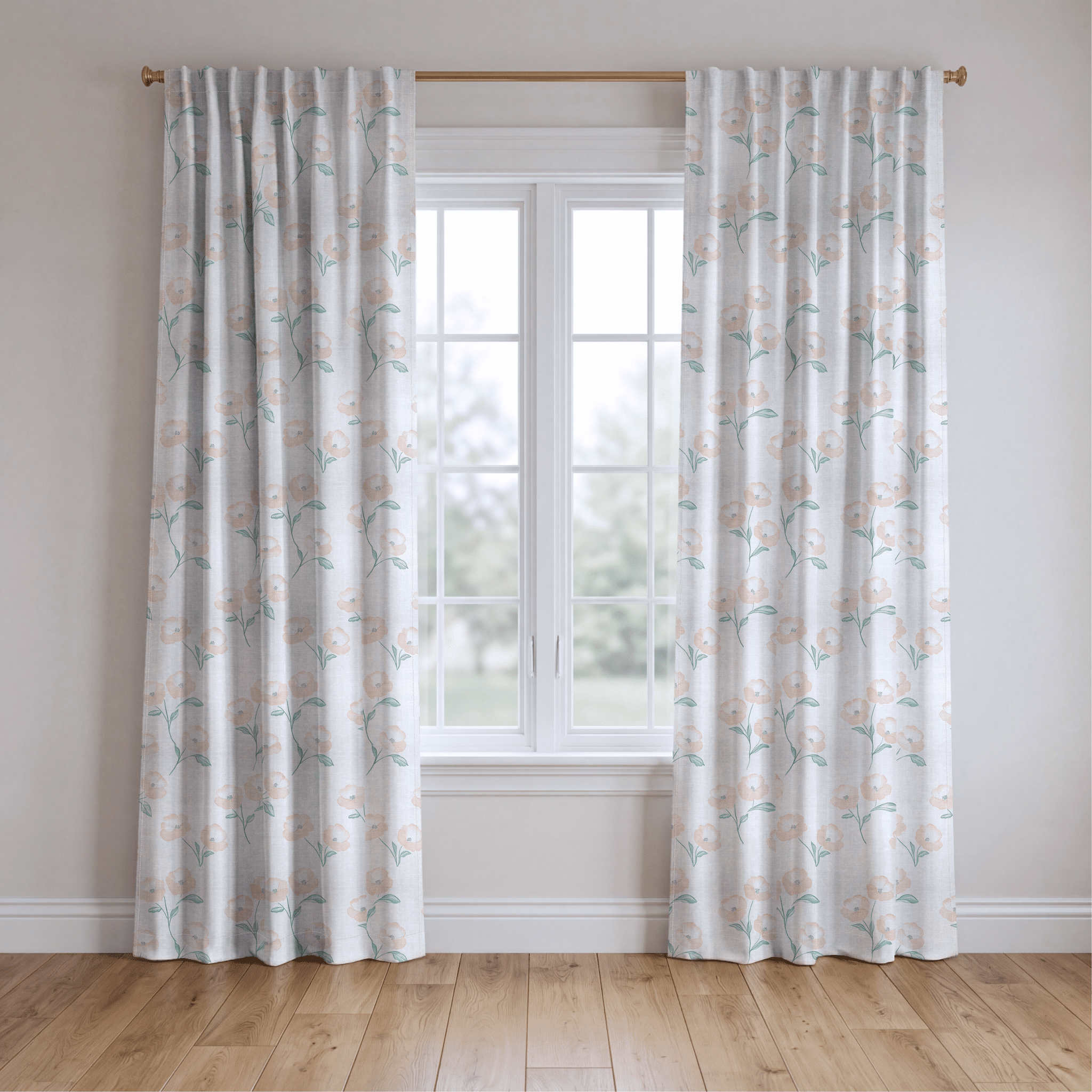 Georgia Peach - Drapery - Benton Lane Home - Lemon Park