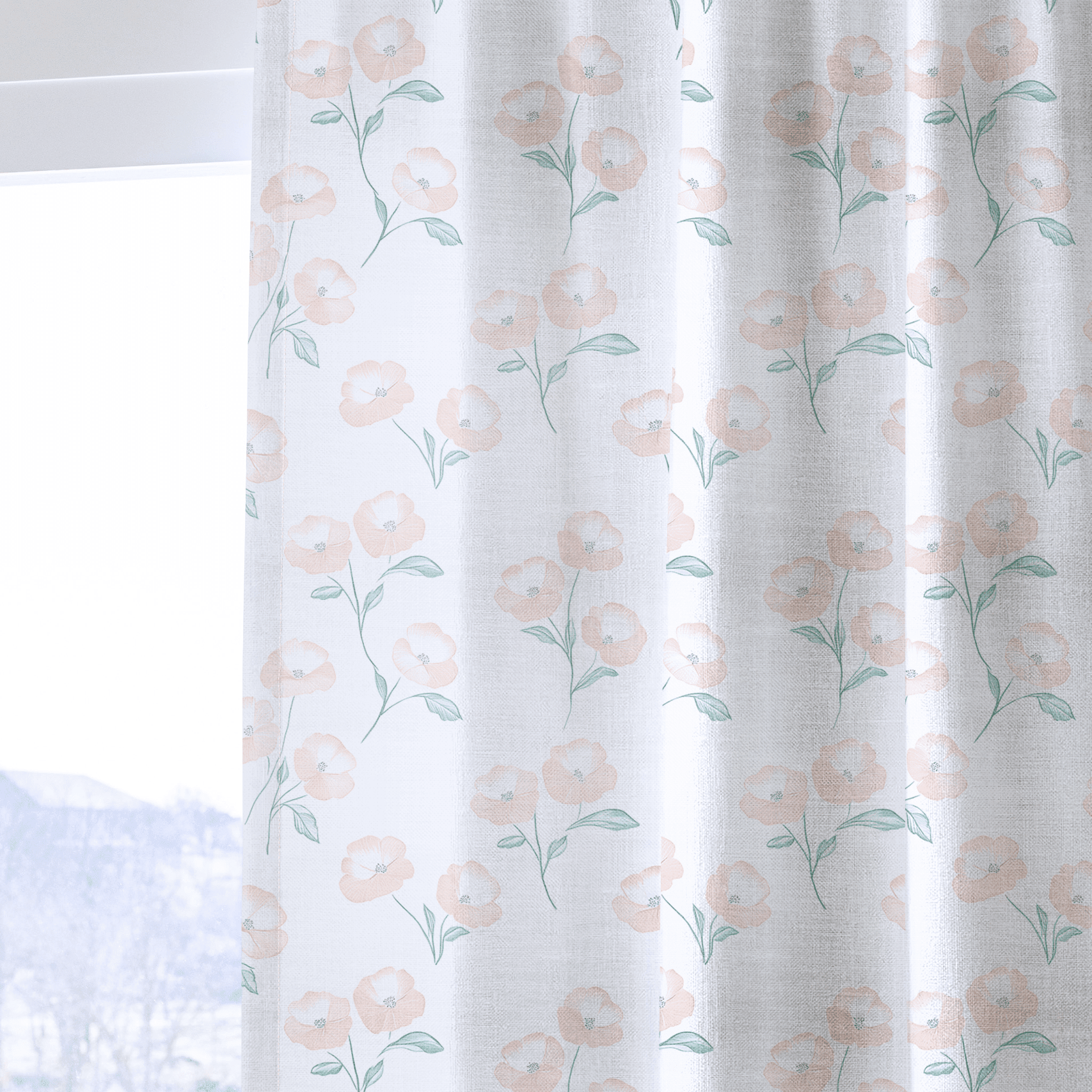 Georgia Peach - Drapery - Benton Lane Home - Lemon Park