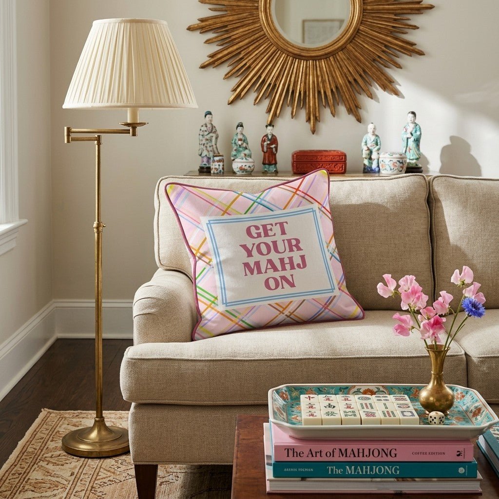 Get Your Mahj On Throw Pillow - Benton Lane Home - Hillcroft Home