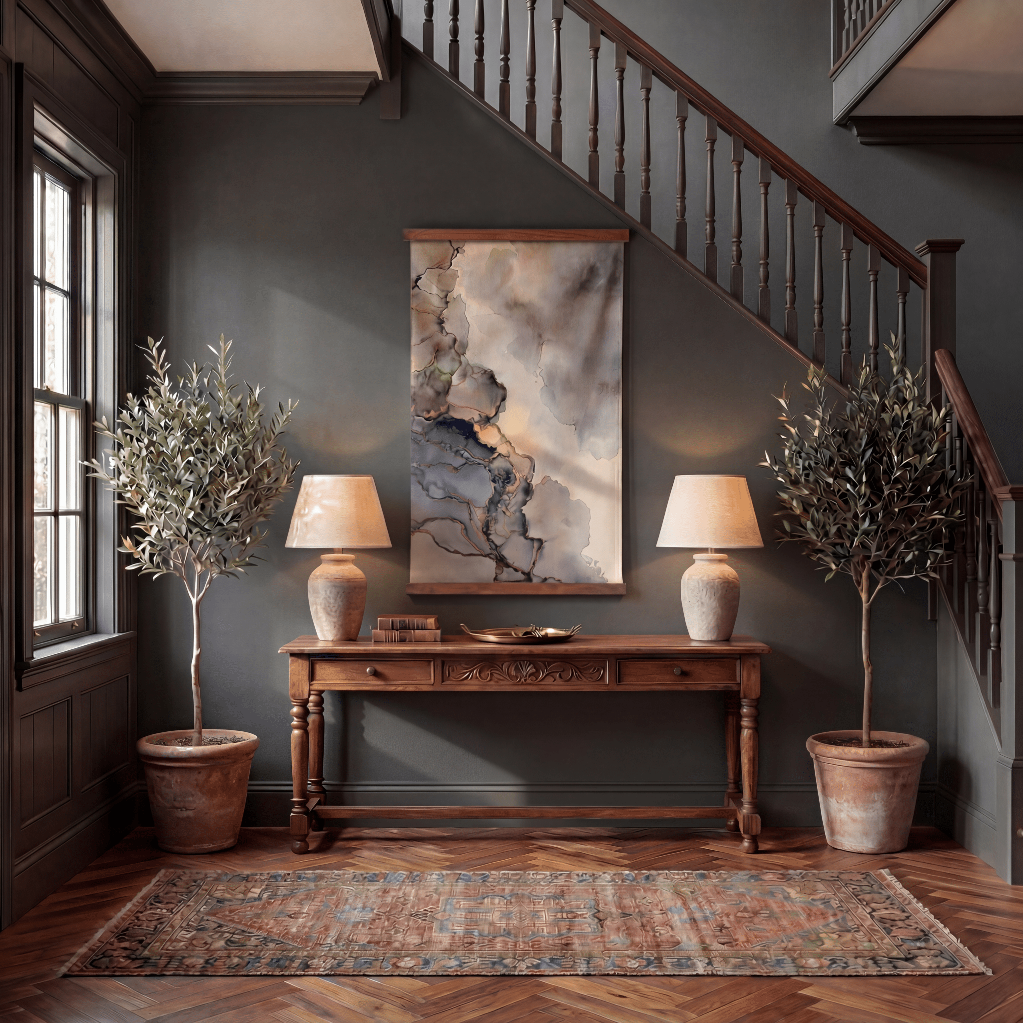 Gilded Current - Tapestry - Painted Paper