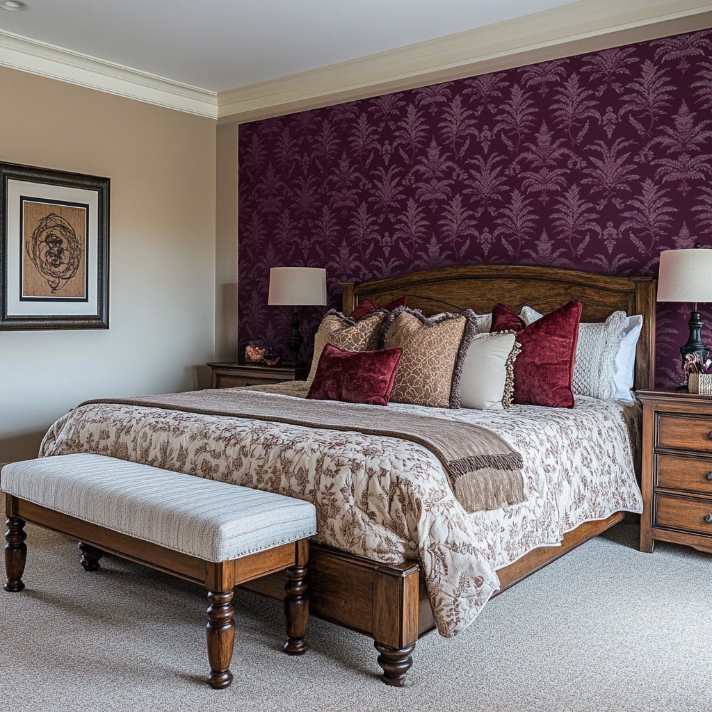 Gilded Ferns Wallpaper - Benton Lane Home - Painted Paper