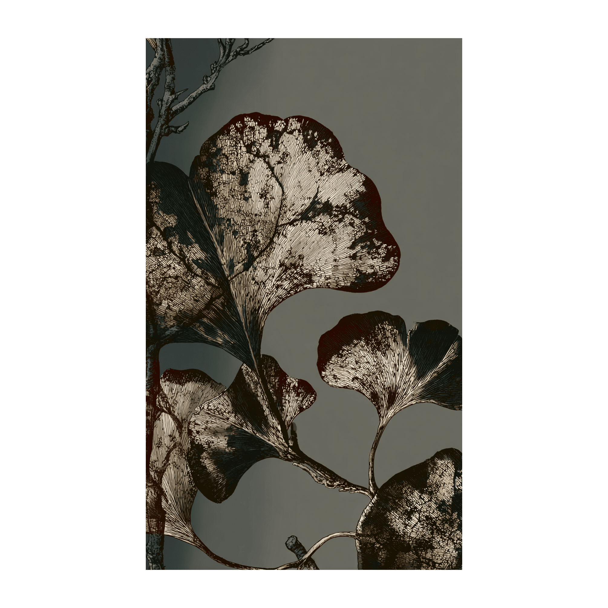 Gilded Ginkgo - Tapestry - Benton Lane Home - Painted Paper