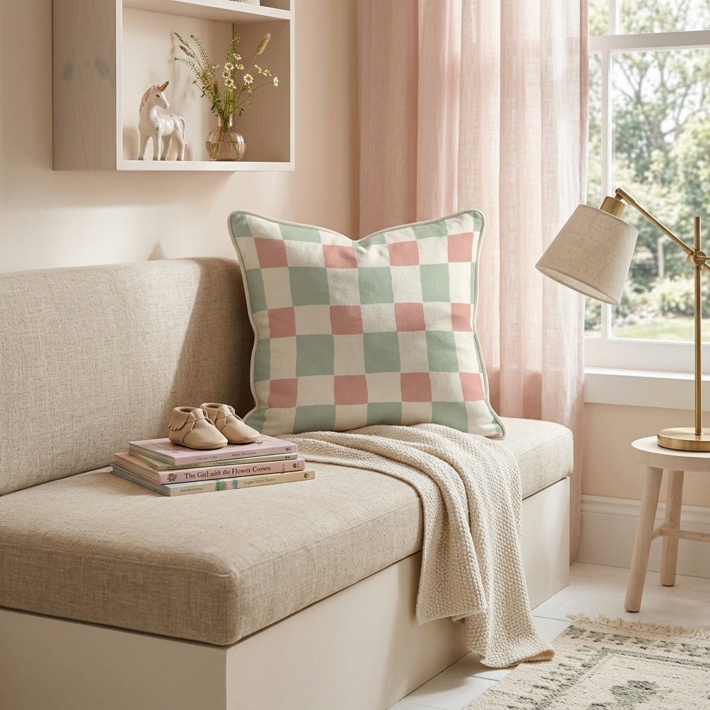 Gingham Baby Throw Pillow - Benton Lane Home - Hillcroft Home