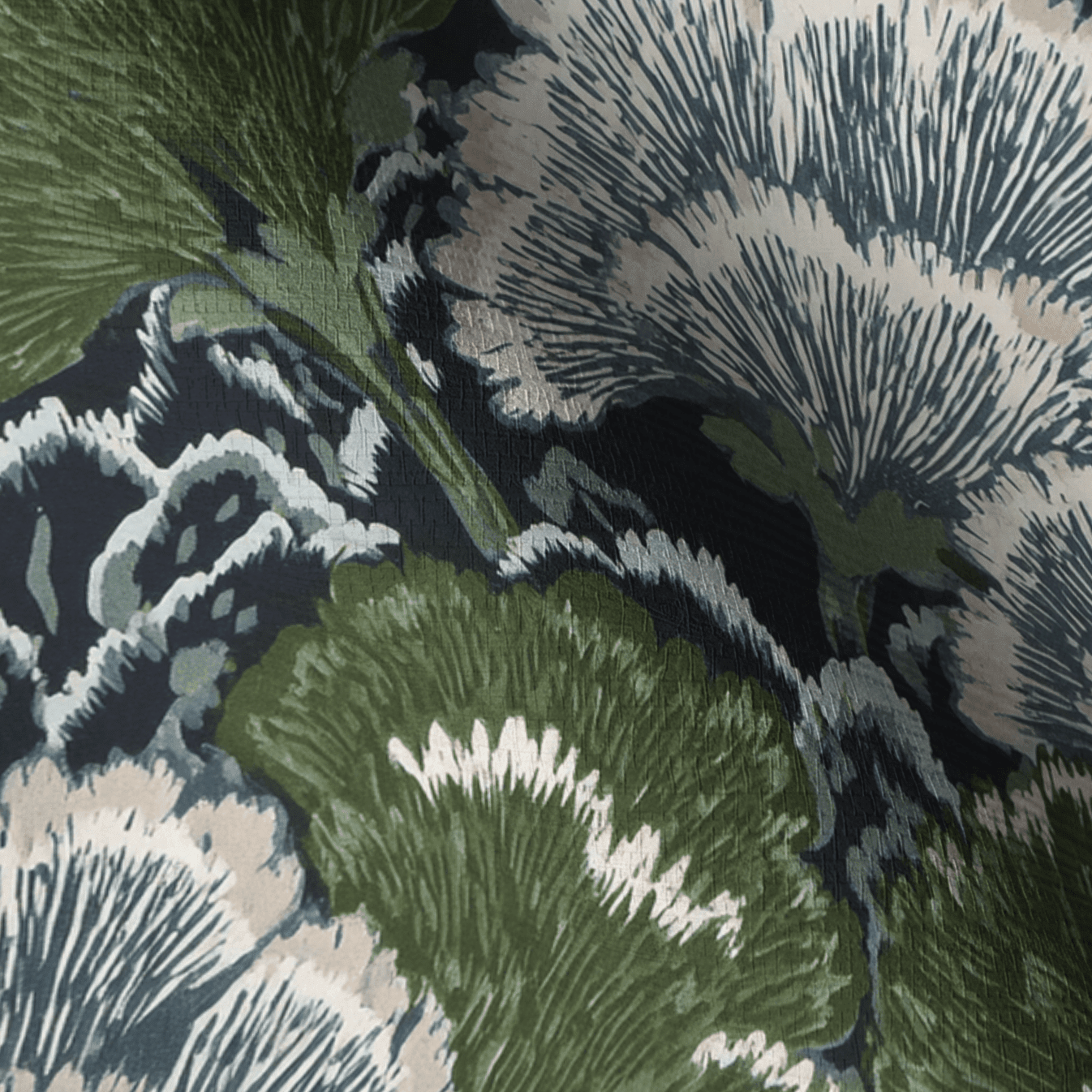 Gingko Textures Faux Grasscloth Wallpaper - Painted Paper