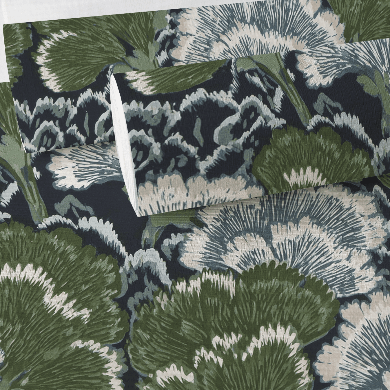 Gingko Textures Faux Grasscloth Wallpaper - Painted Paper