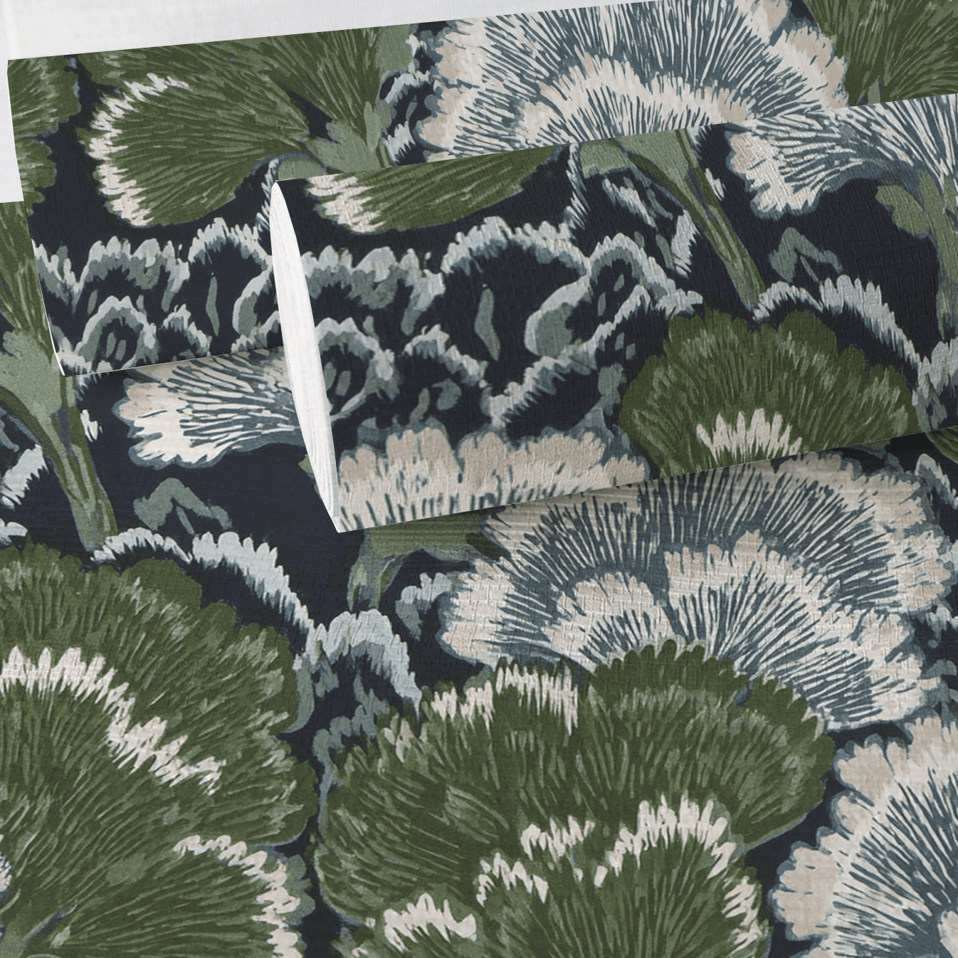 Gingko Textures Faux Grasscloth Wallpaper - Painted Paper