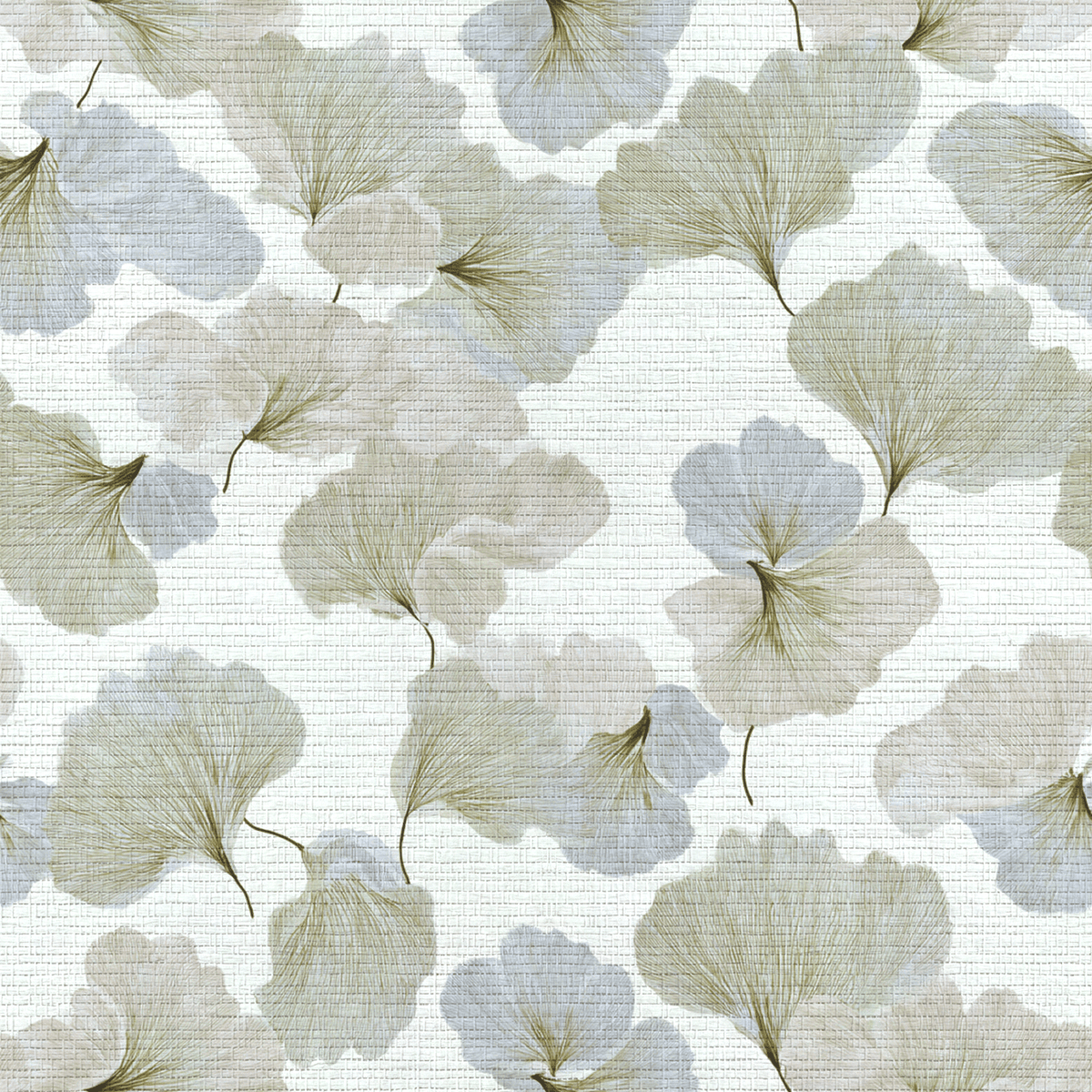 Ginkgo Veil Faux Grasscloth Wallpaper - Lemon Park